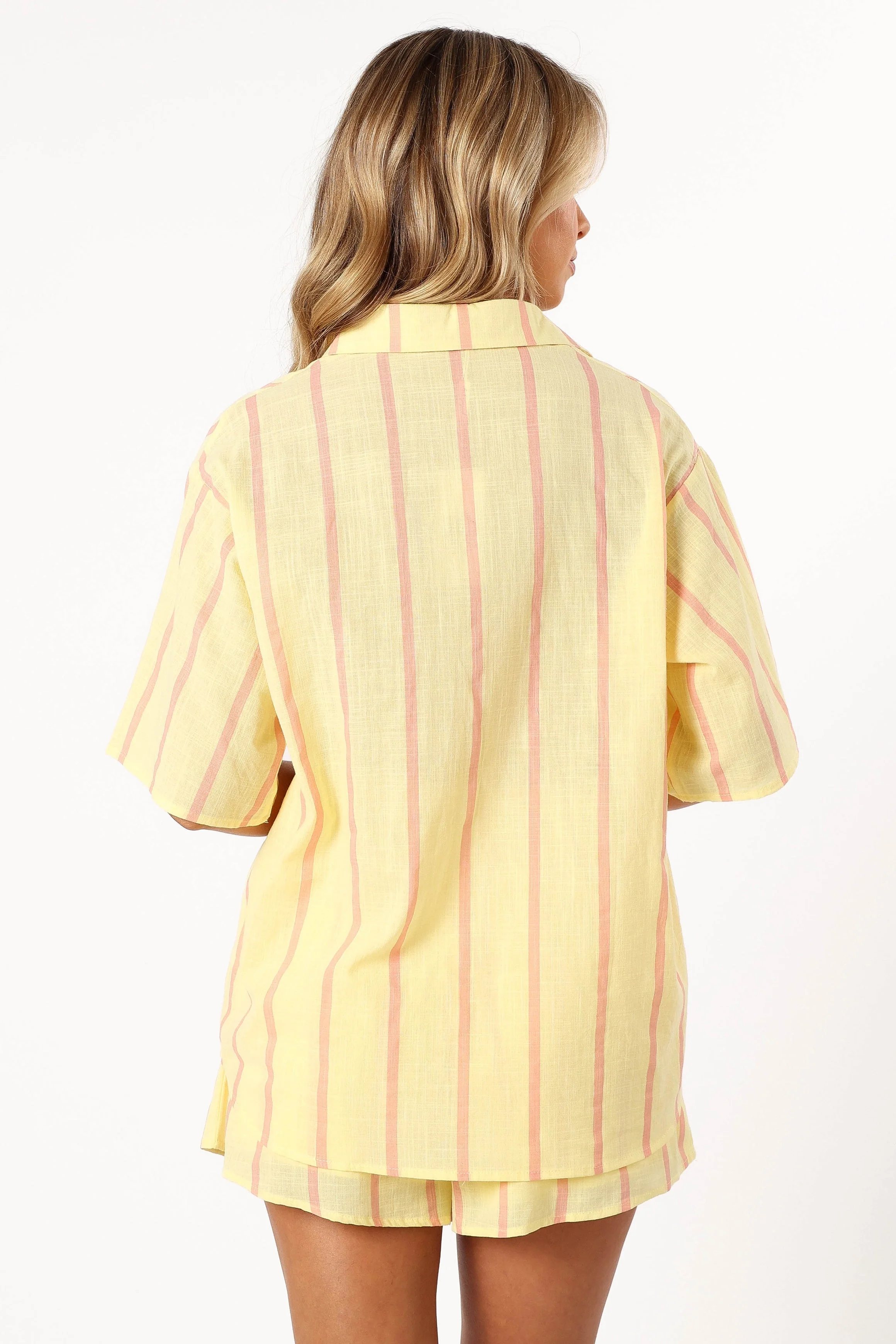 Costa Short Set - Yellow Pink Stripe