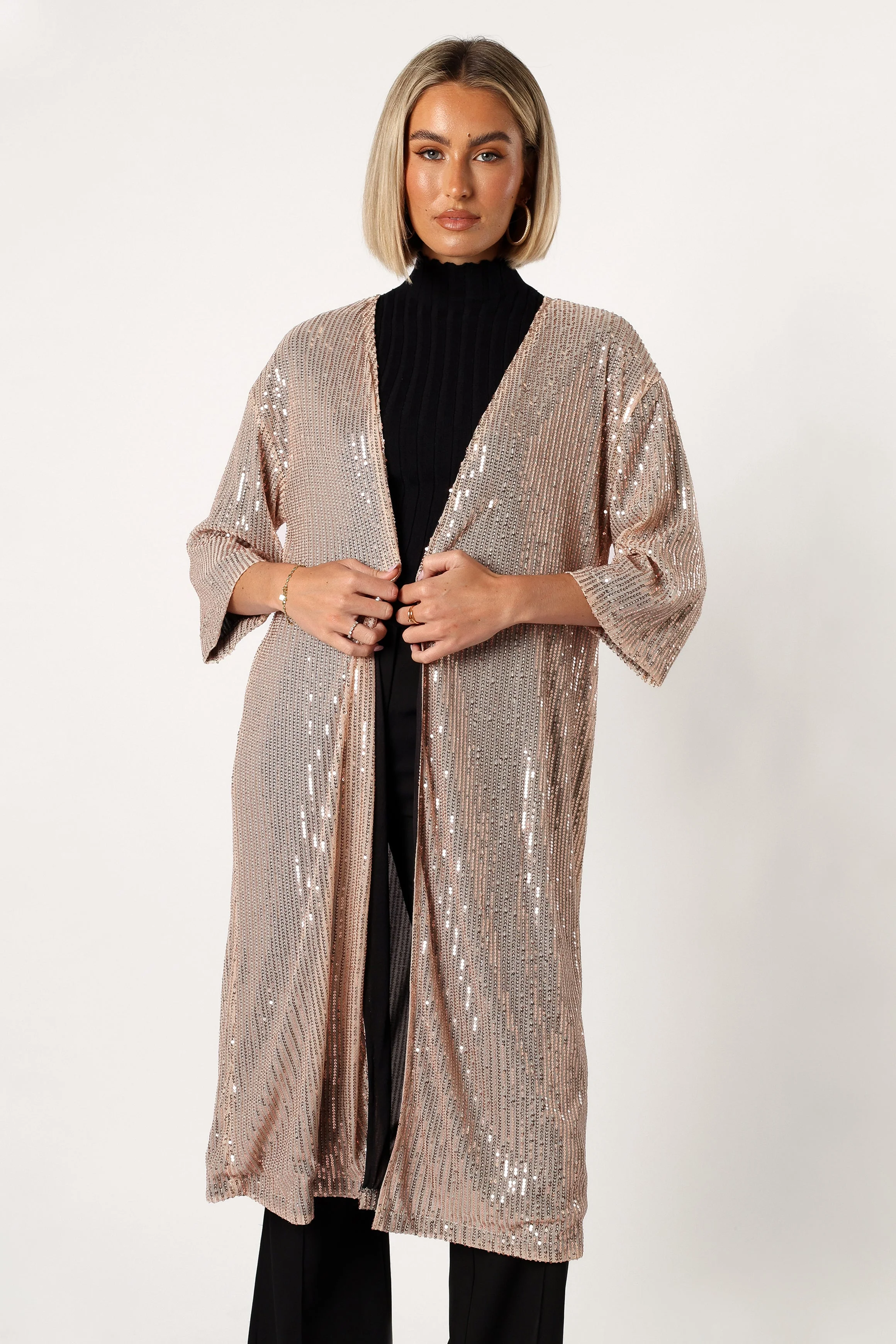 Jayleen Sequin Duster - Gold