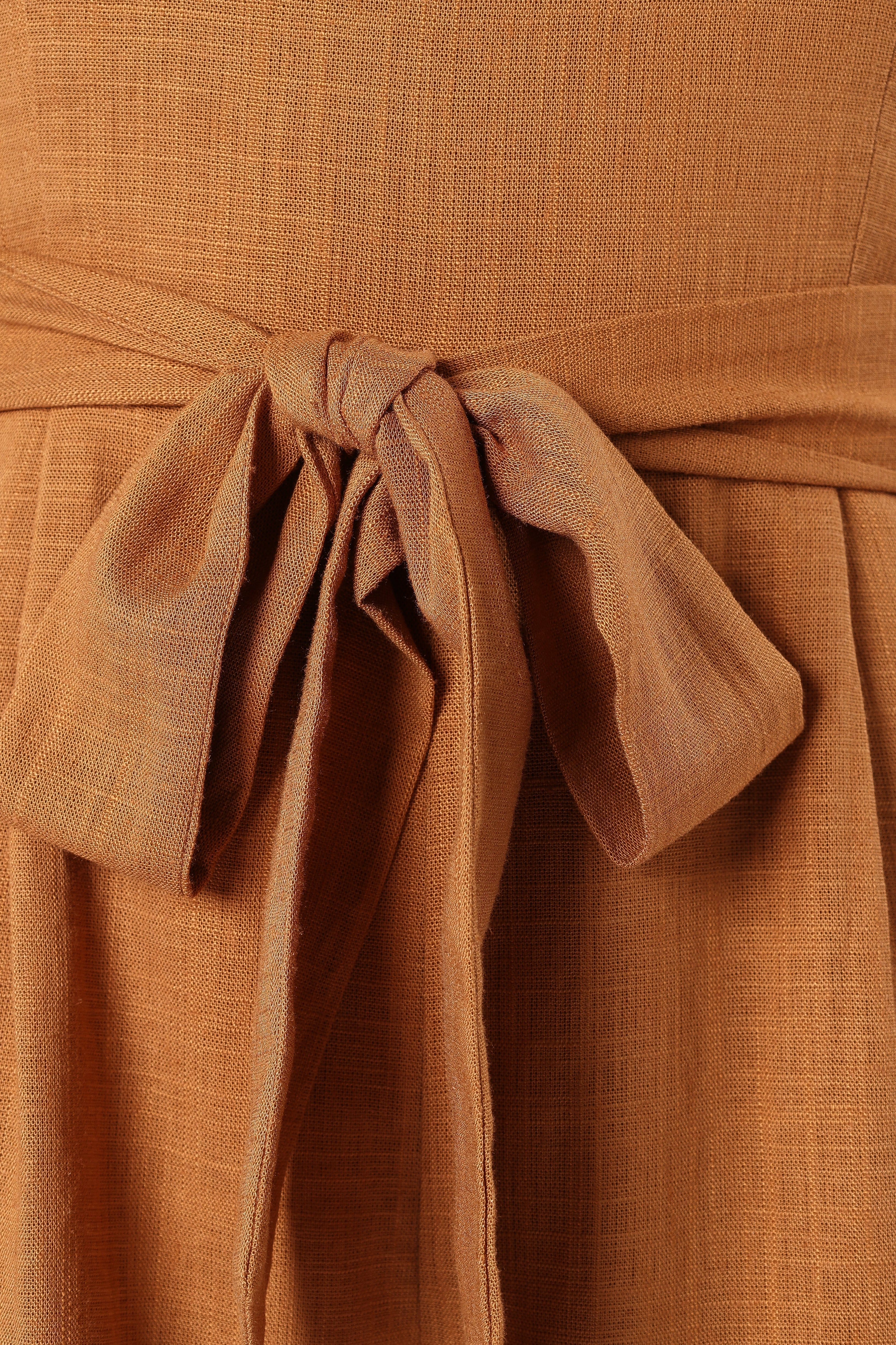 Christie Strapless Romper - Tan