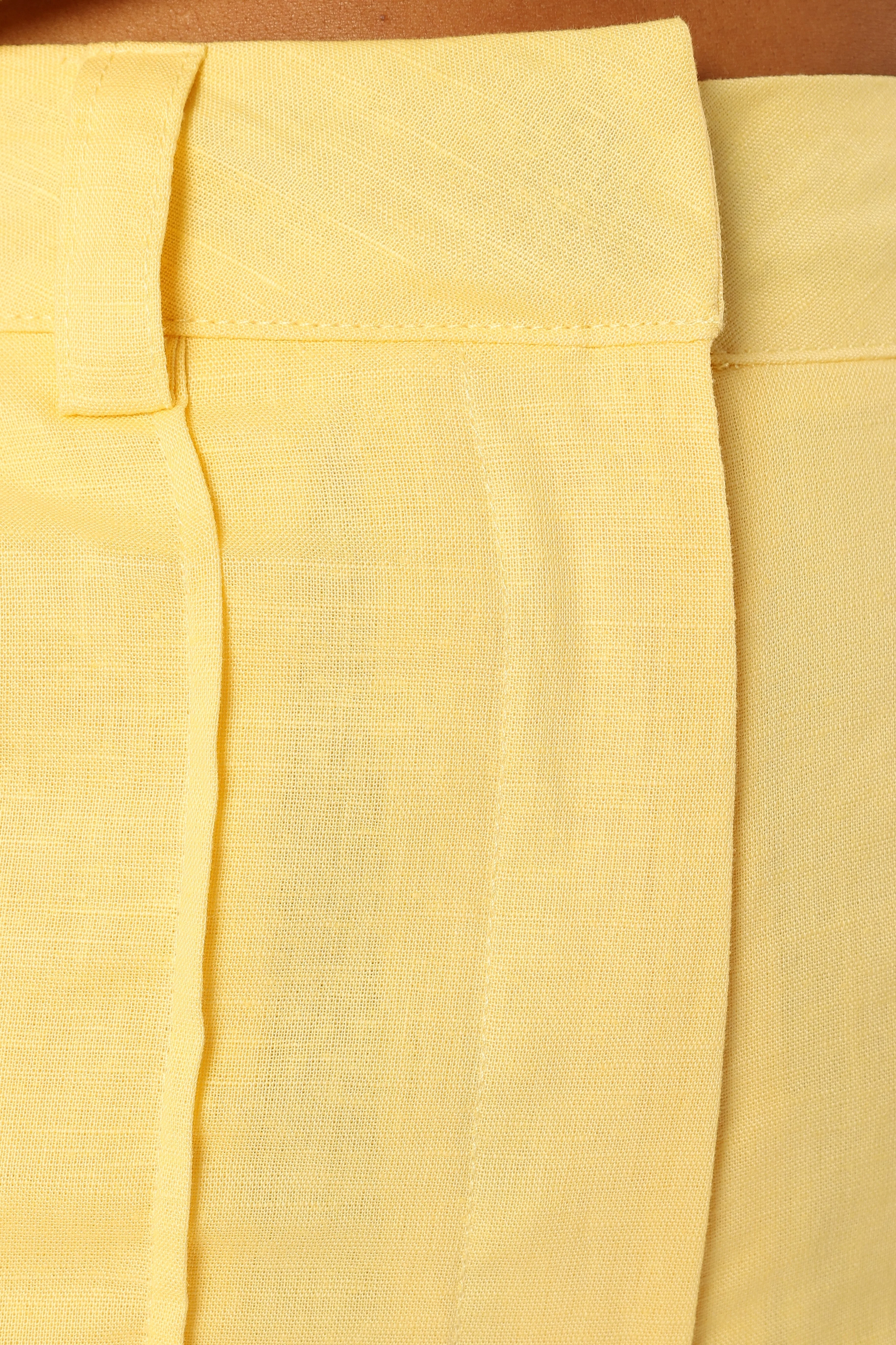 Laurent Tailored Shorts - Butter Yellow