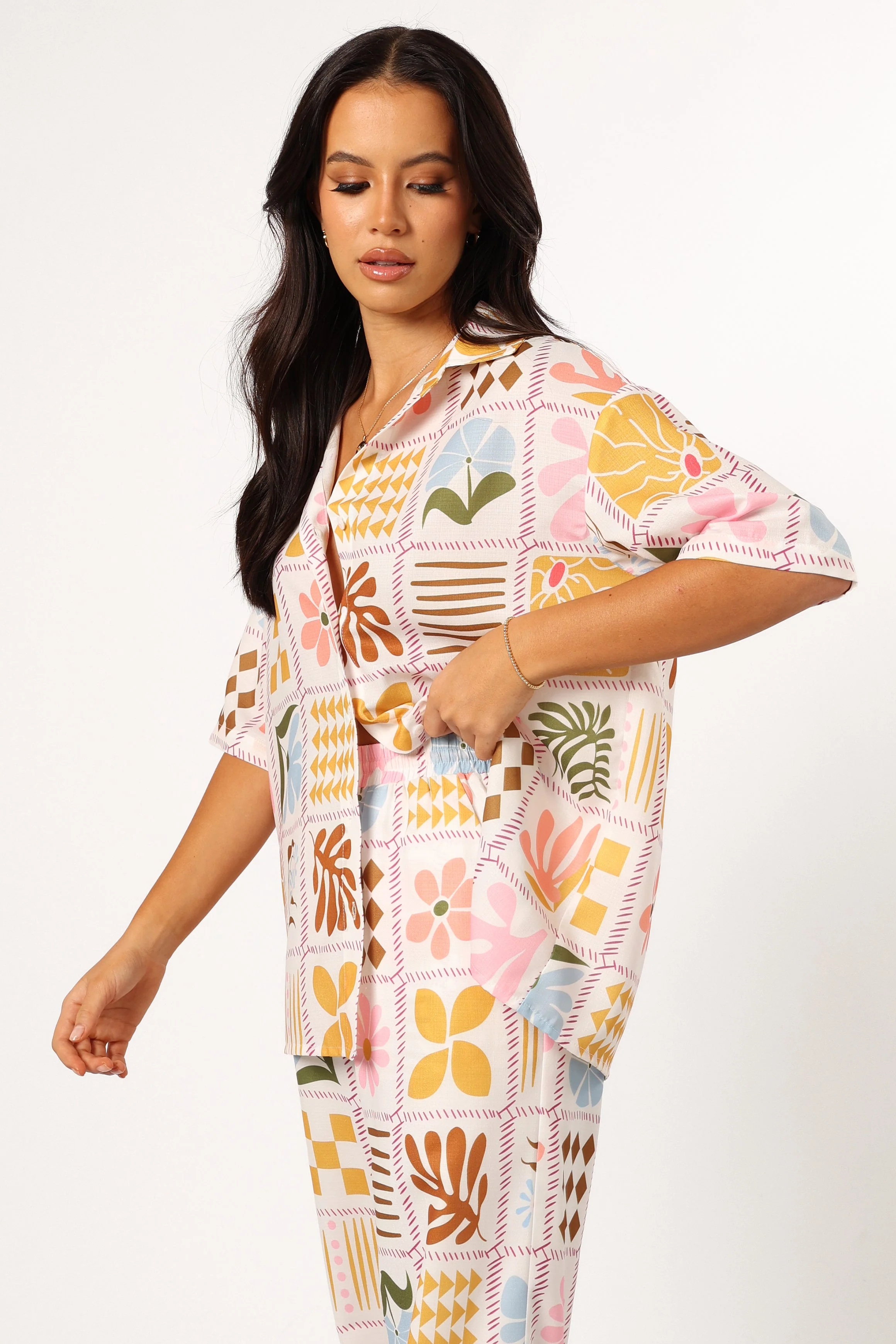 Shay Top - White Multi