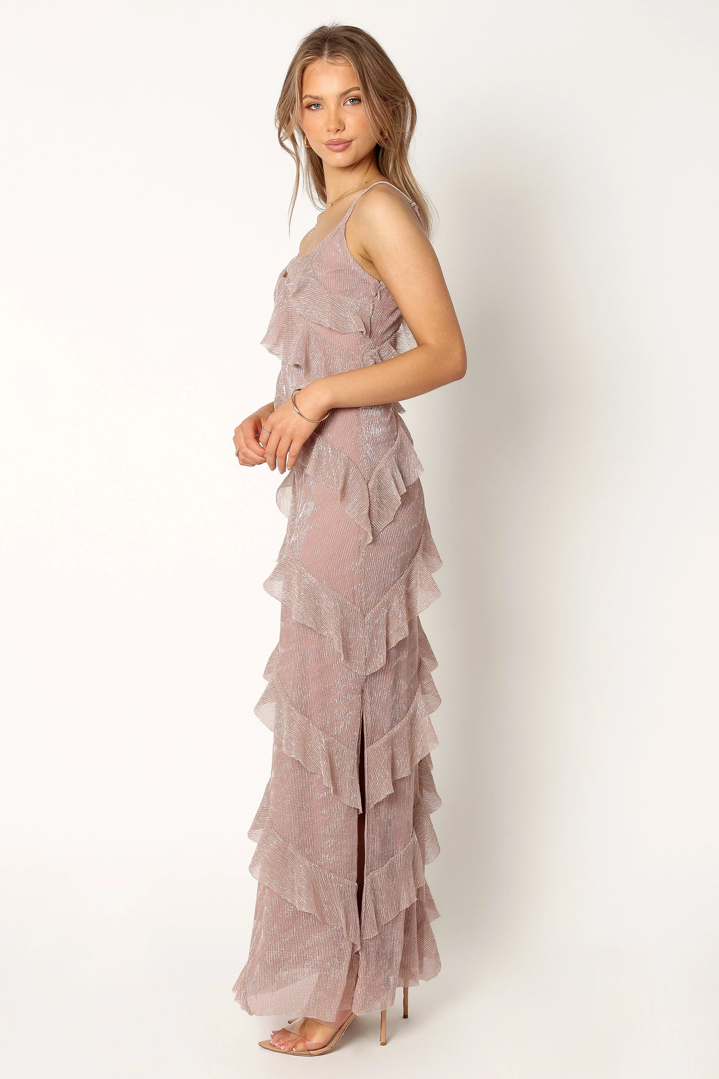 Ciao Ruffles Maxi Dress - Dusty Lavender
