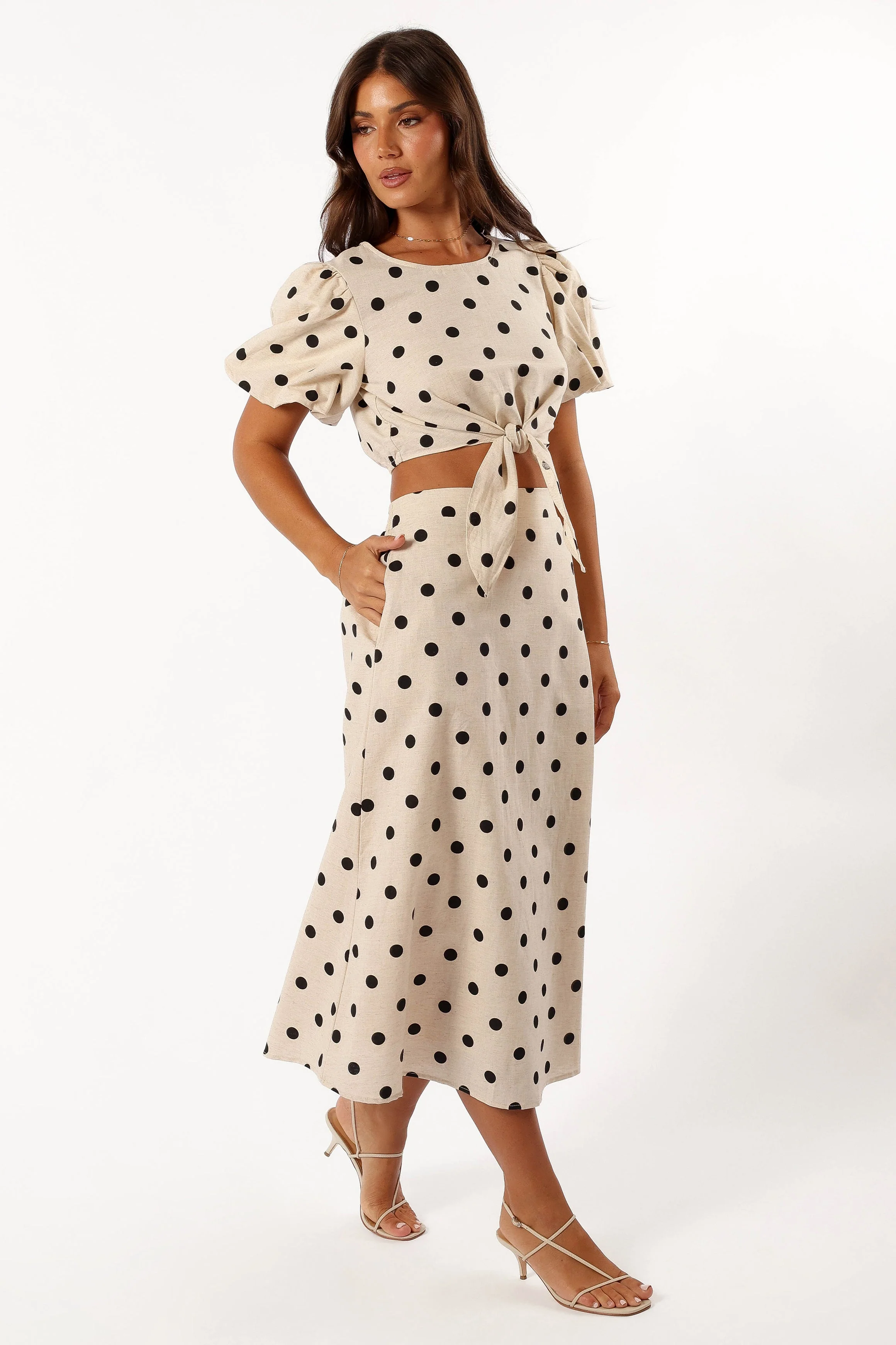 Kelce Midi Skirt - Beige