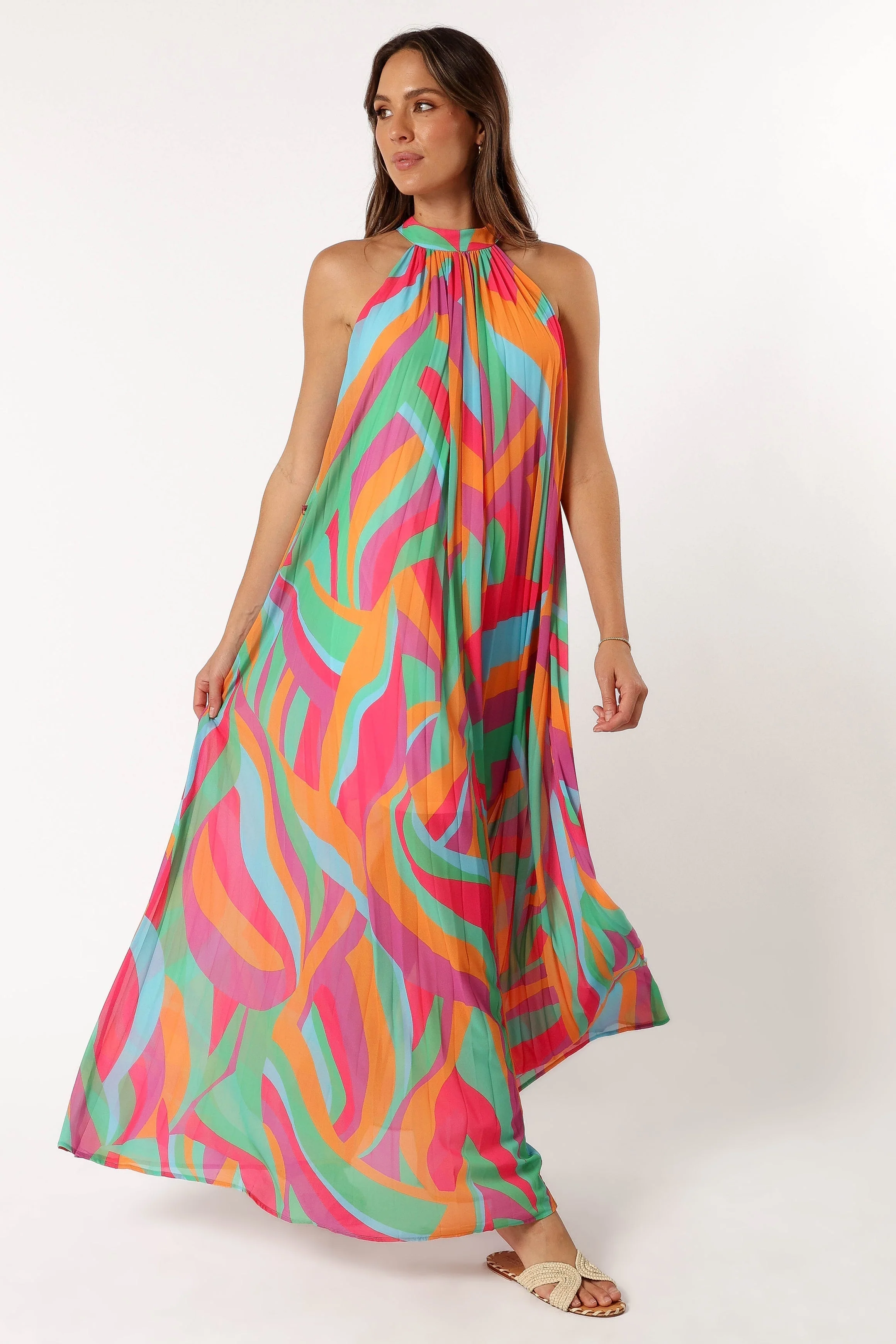 Leandra Halterneck Maxi Dress - Multicoloured