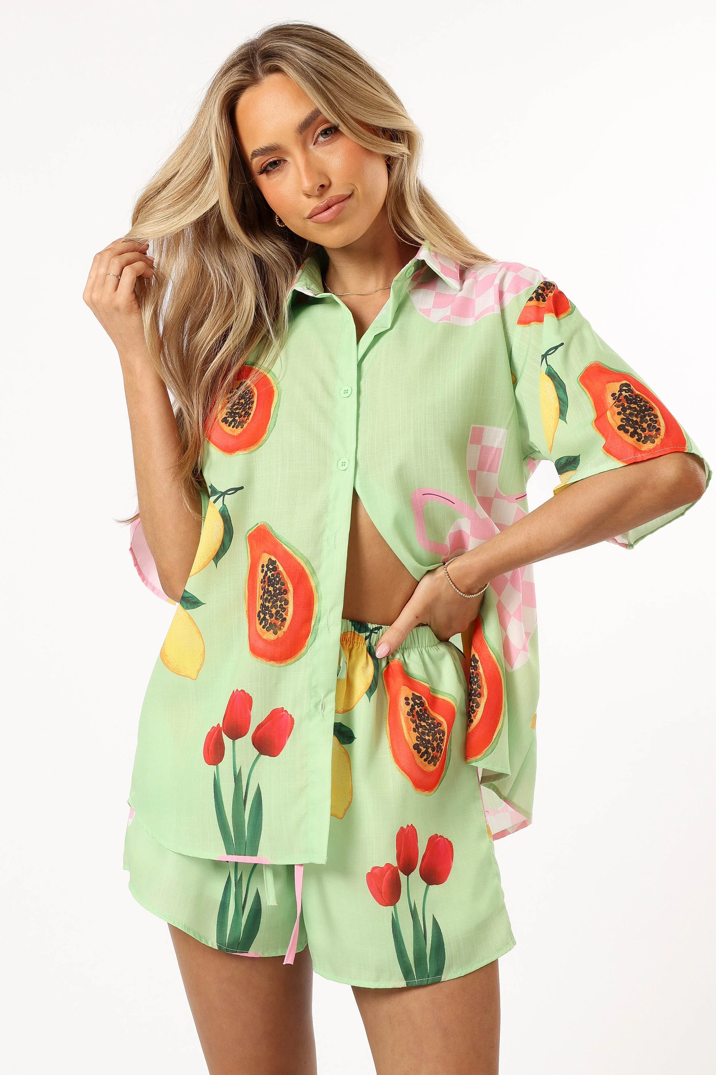 Piccolo Short Set - Green Papaya