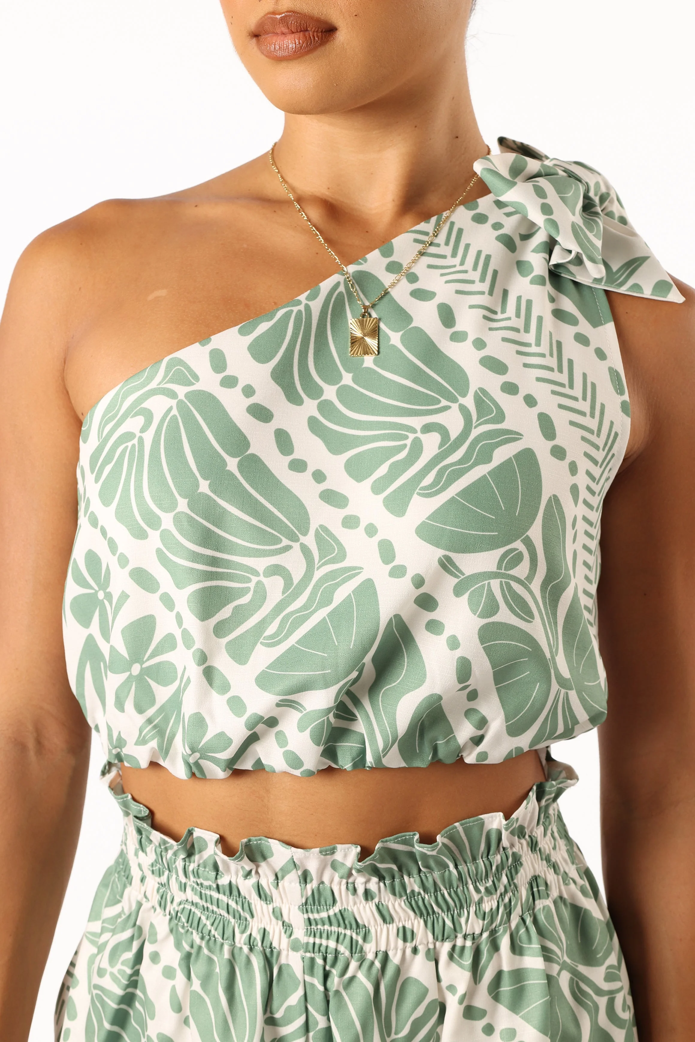 Gretel Short Set - Olive Print