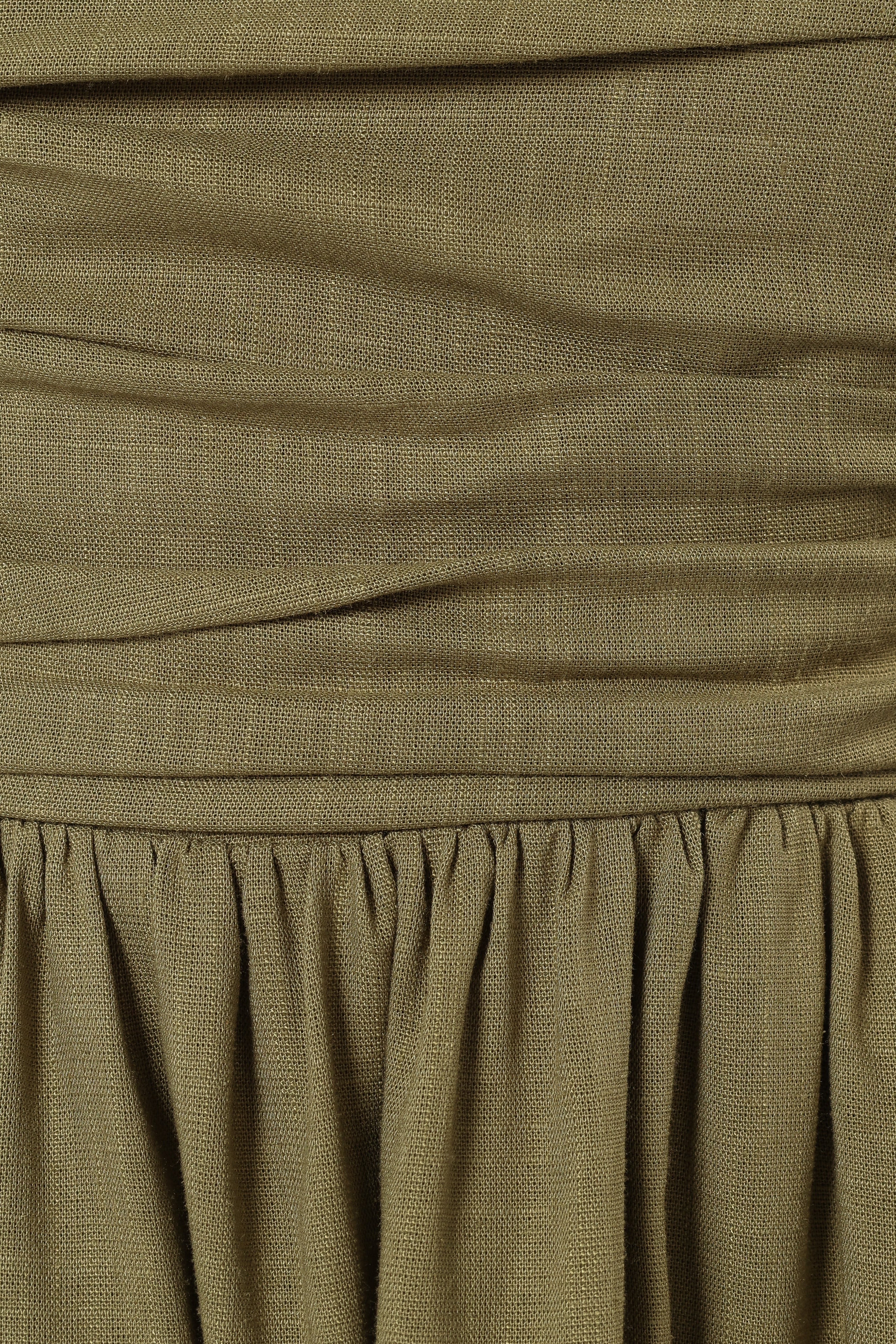Kayt Strapless Dress - Olive Green
