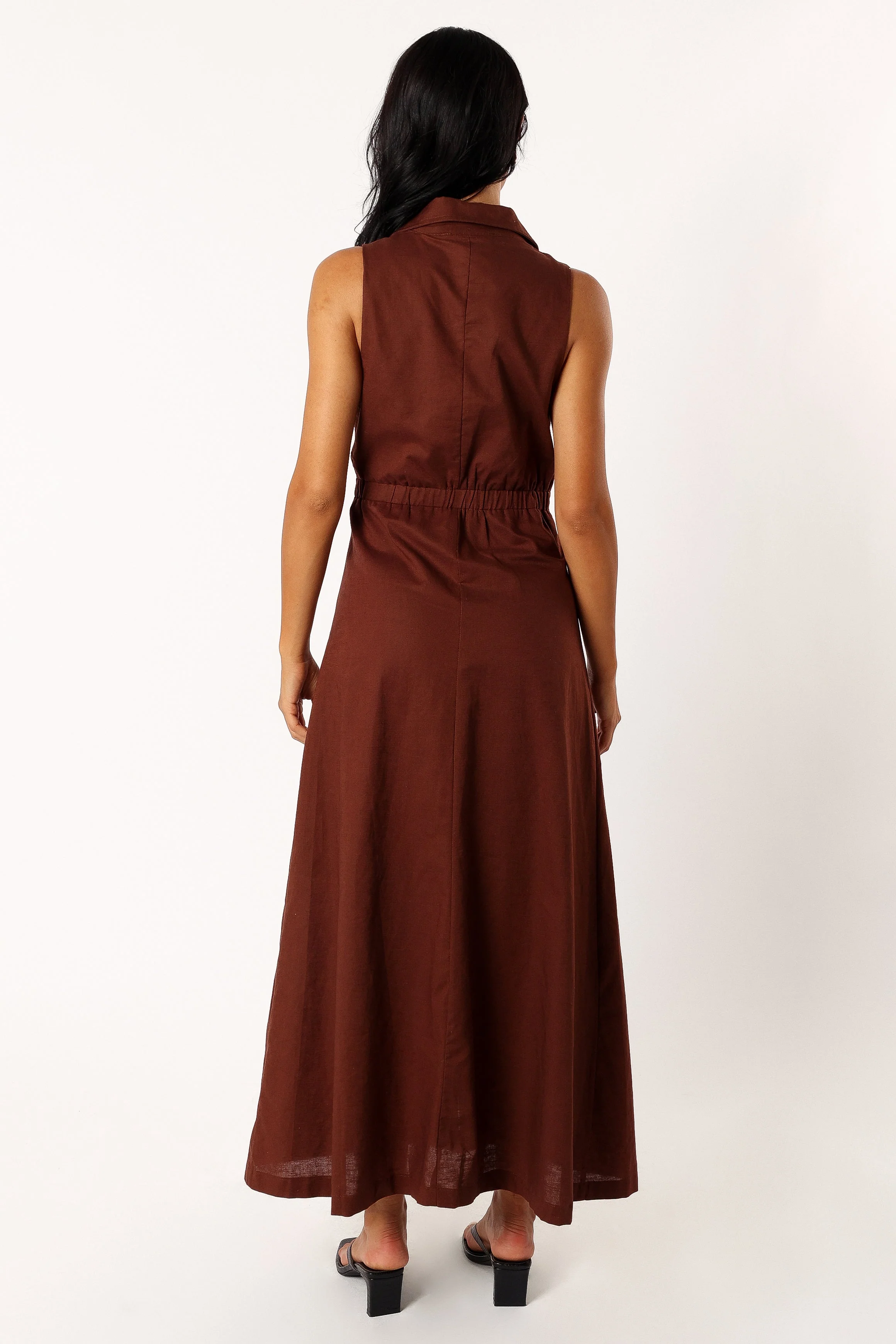 Galia Midi Dress - Chocolate