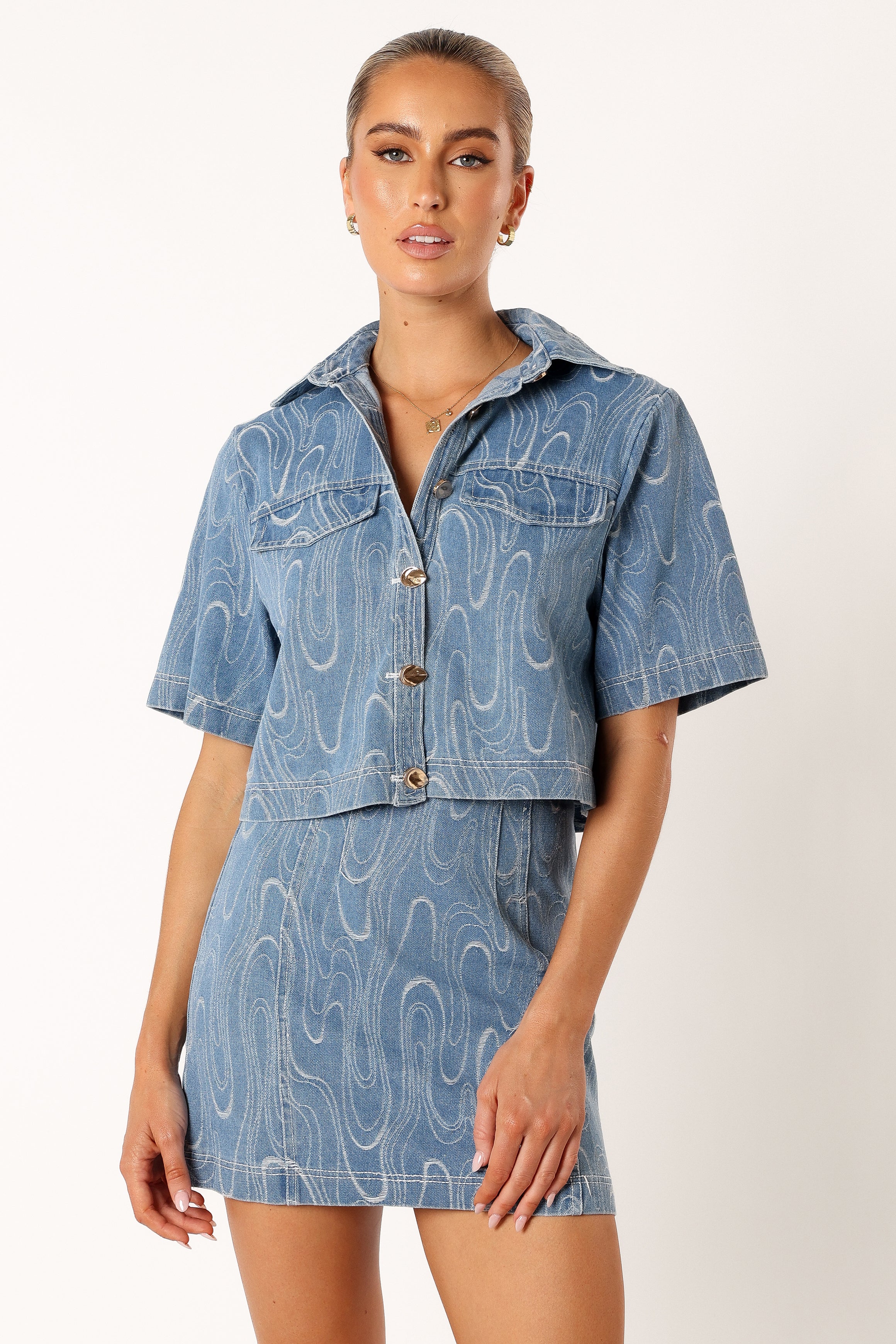 Tammy Two Piece Set - Blue Denim