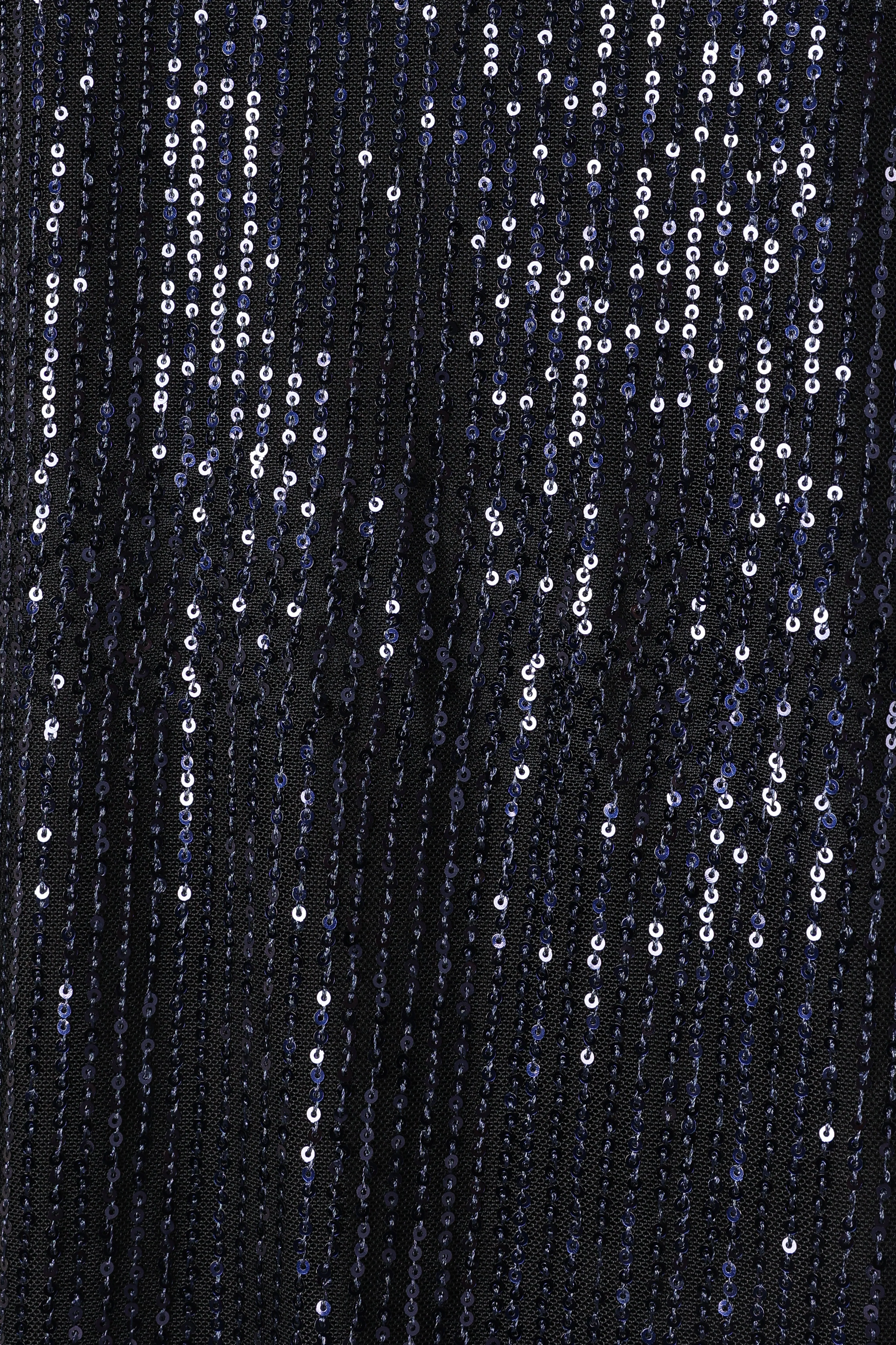 Karsyn Open Front Sequin Duster - Navy