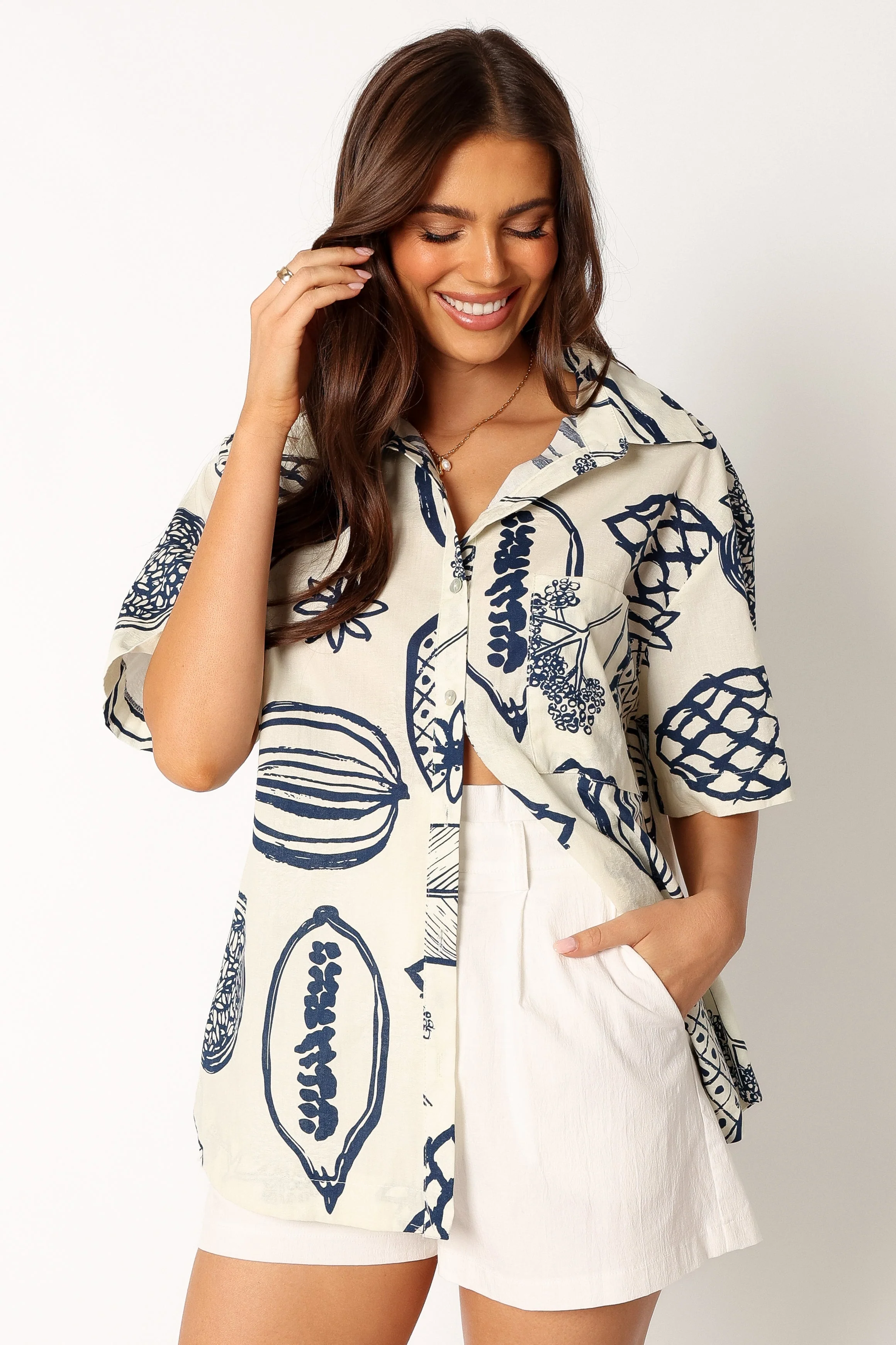 Zayd Button Up Shirt - Navy