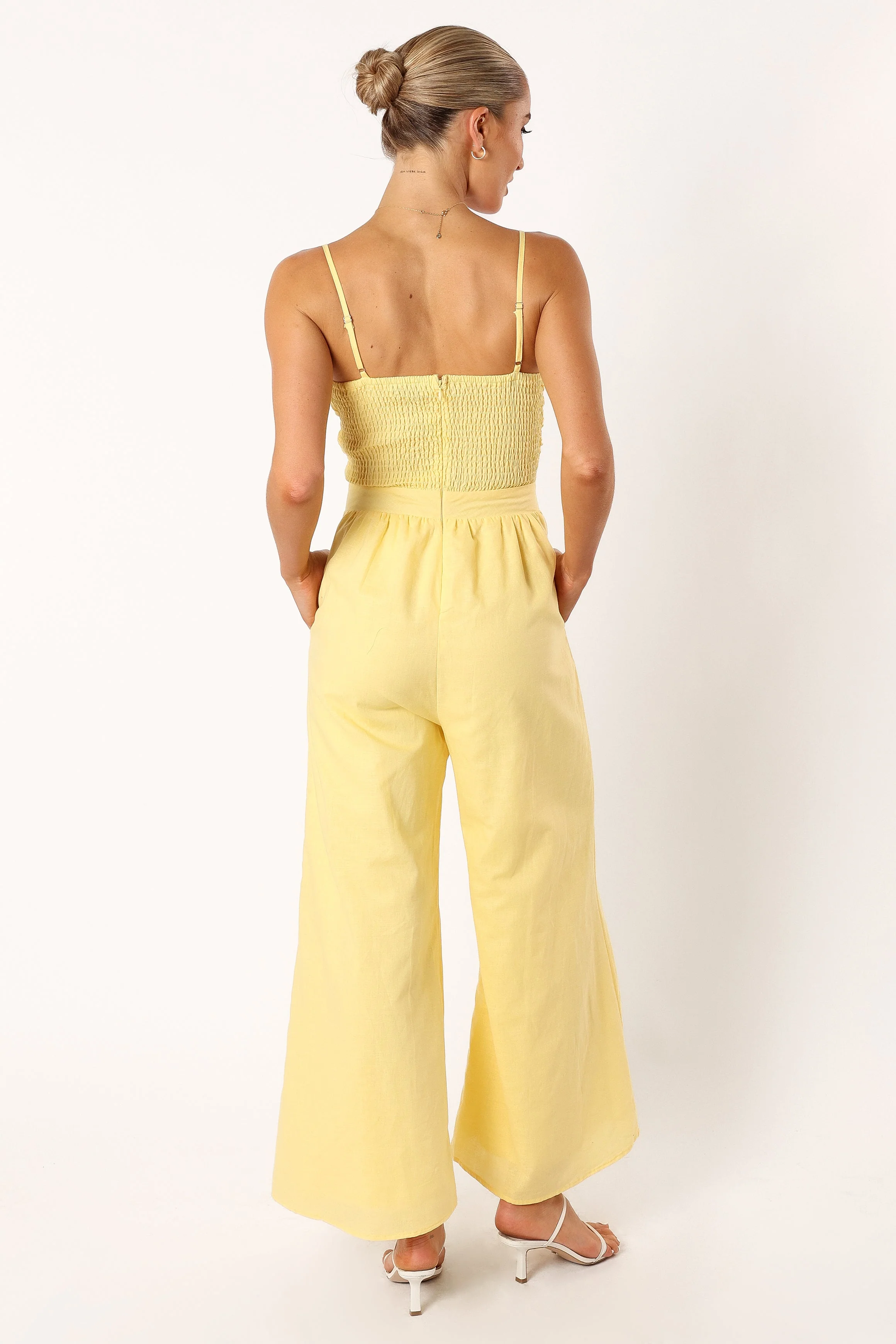Christina Linen Jumpsuit - Butter Yellow