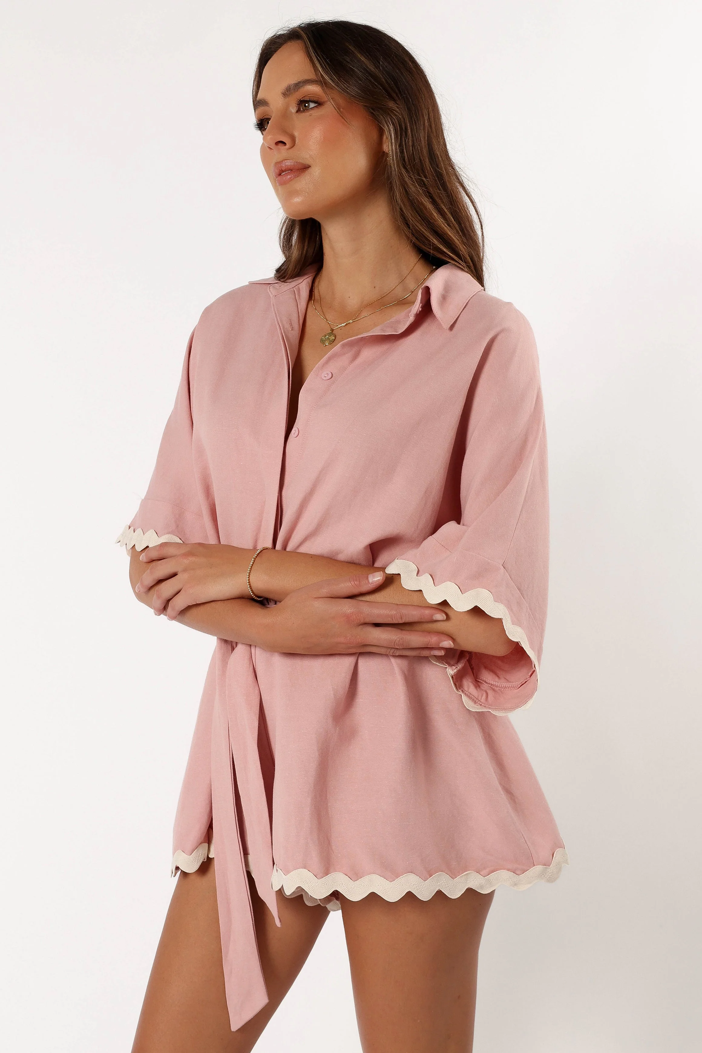 Isabella Romper - Pink