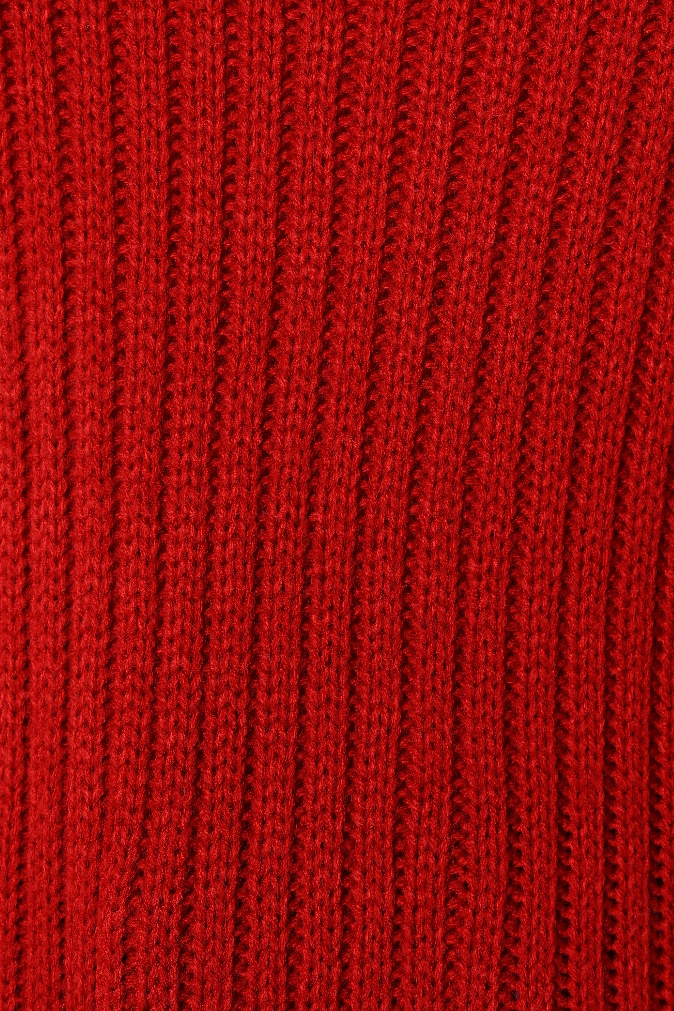 Lorelei Textured Sleeve Knit Sweater - Red