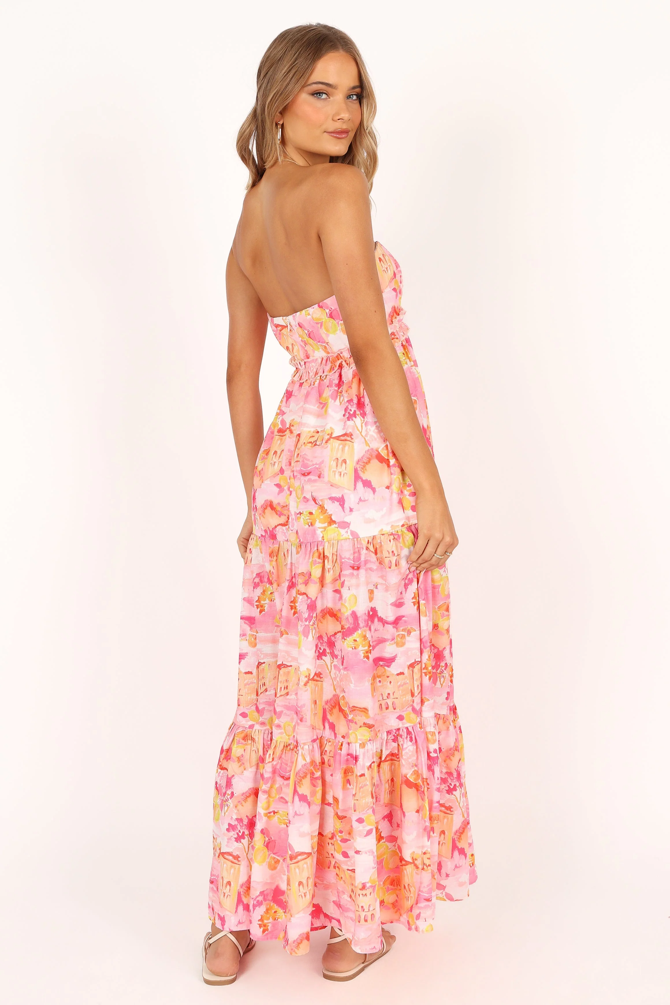 Arianna Strapless Dress - Pink Scenic