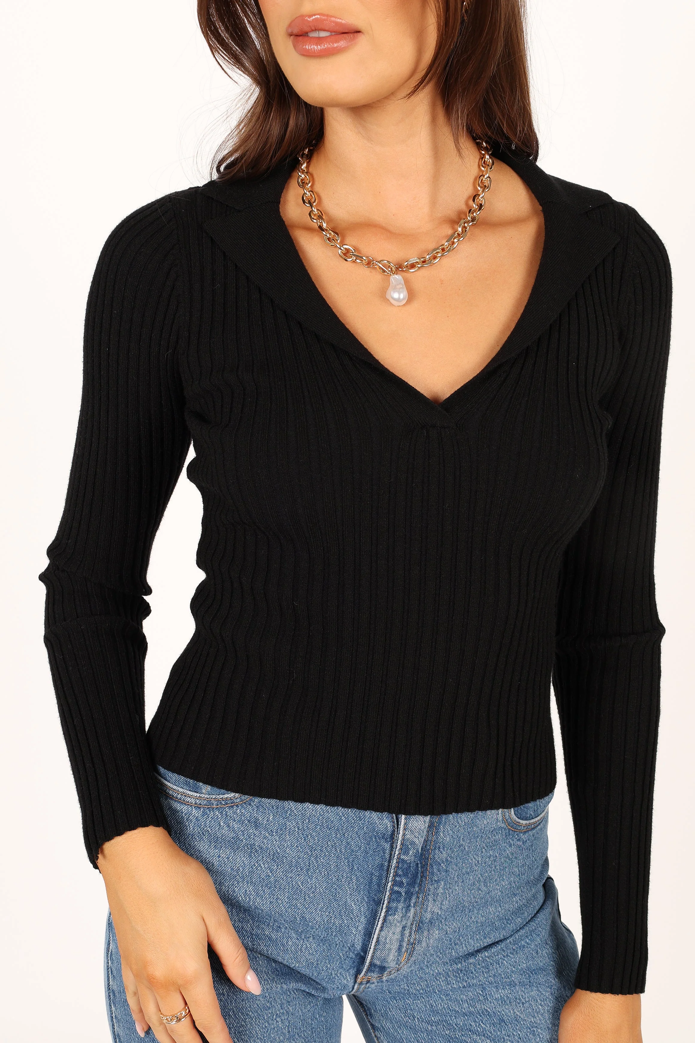 Dorothy Knit Top - Black