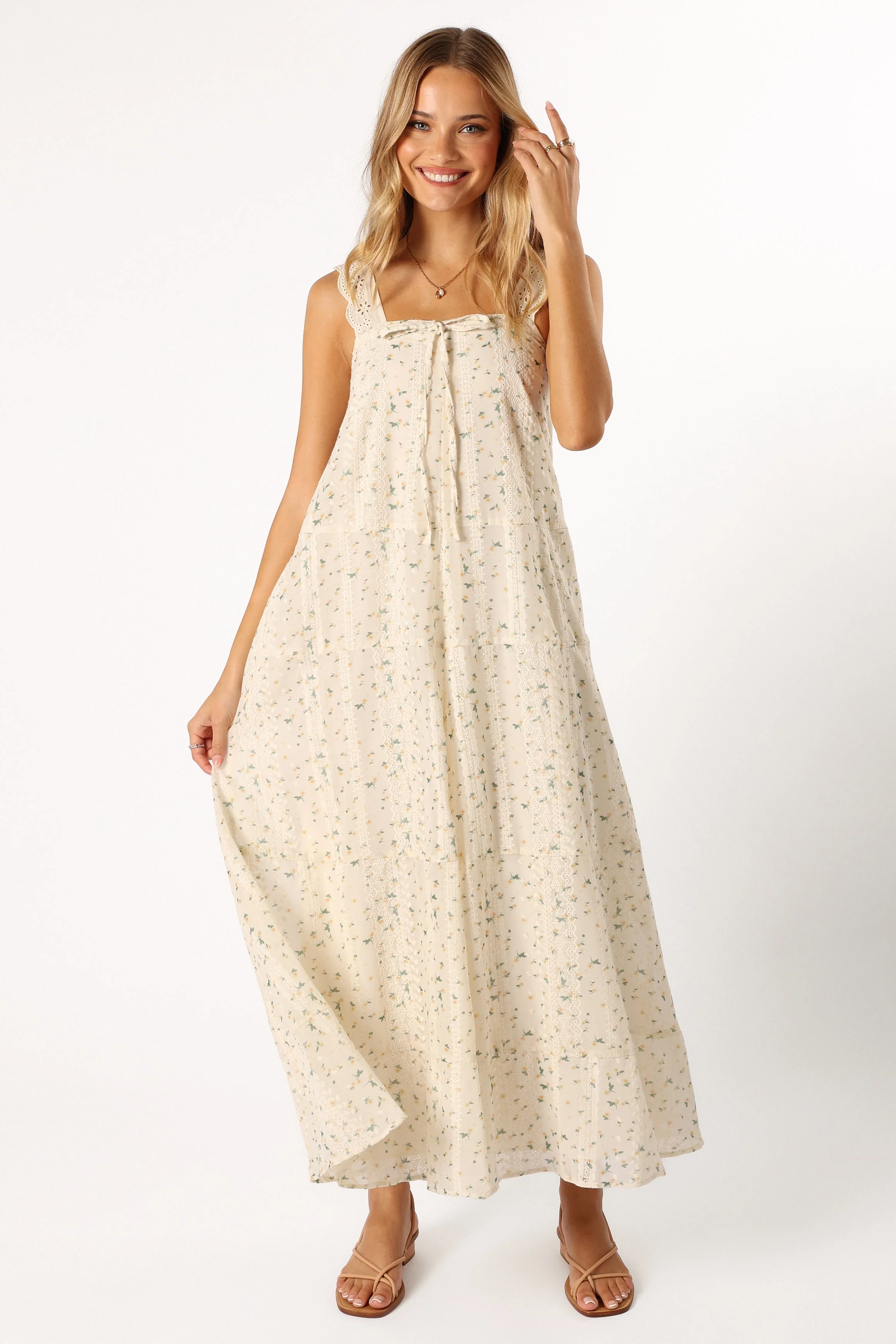 Caroline Maxi Dress - Yellow Floral