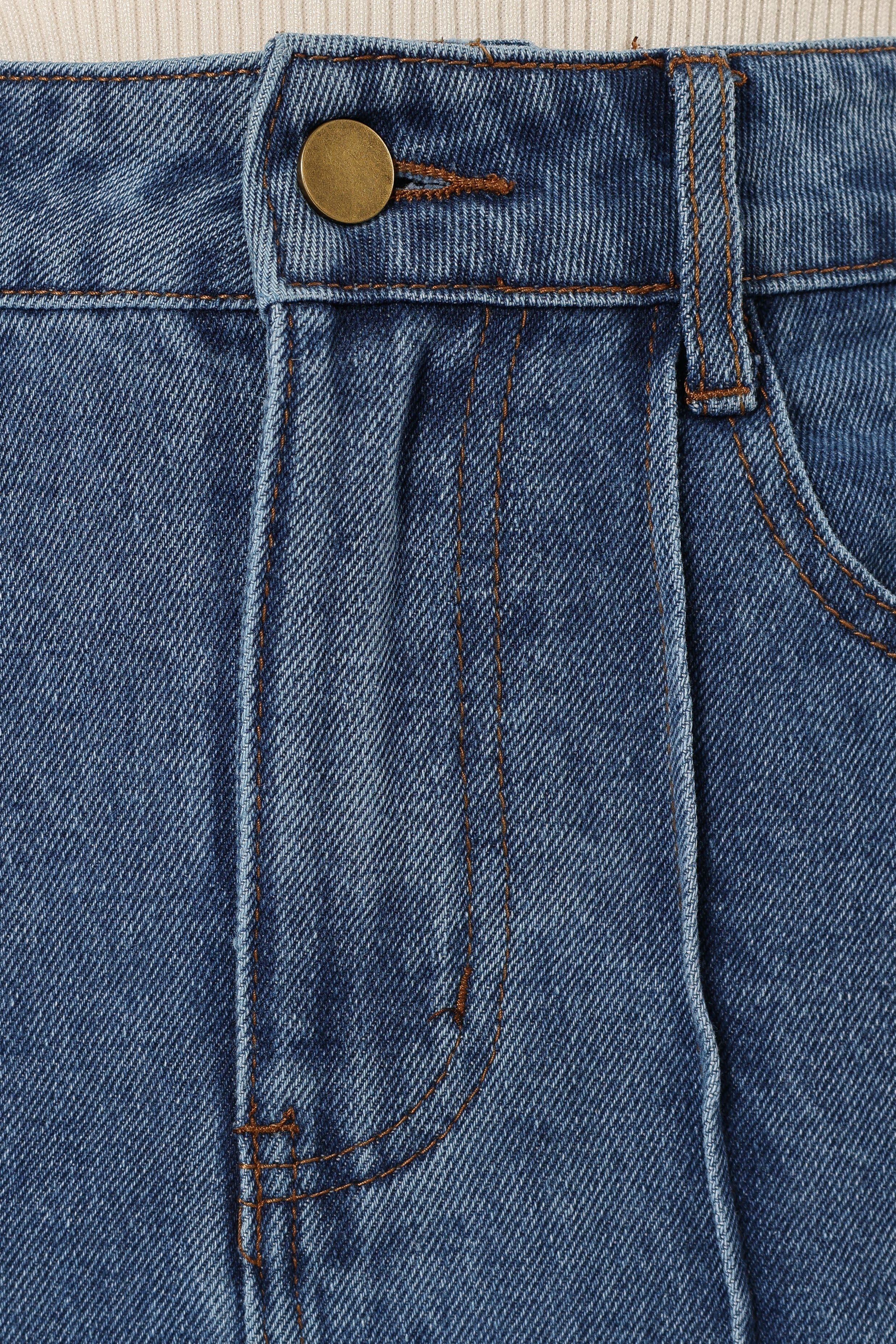 Peggie Denim Midi Skirt - Blue