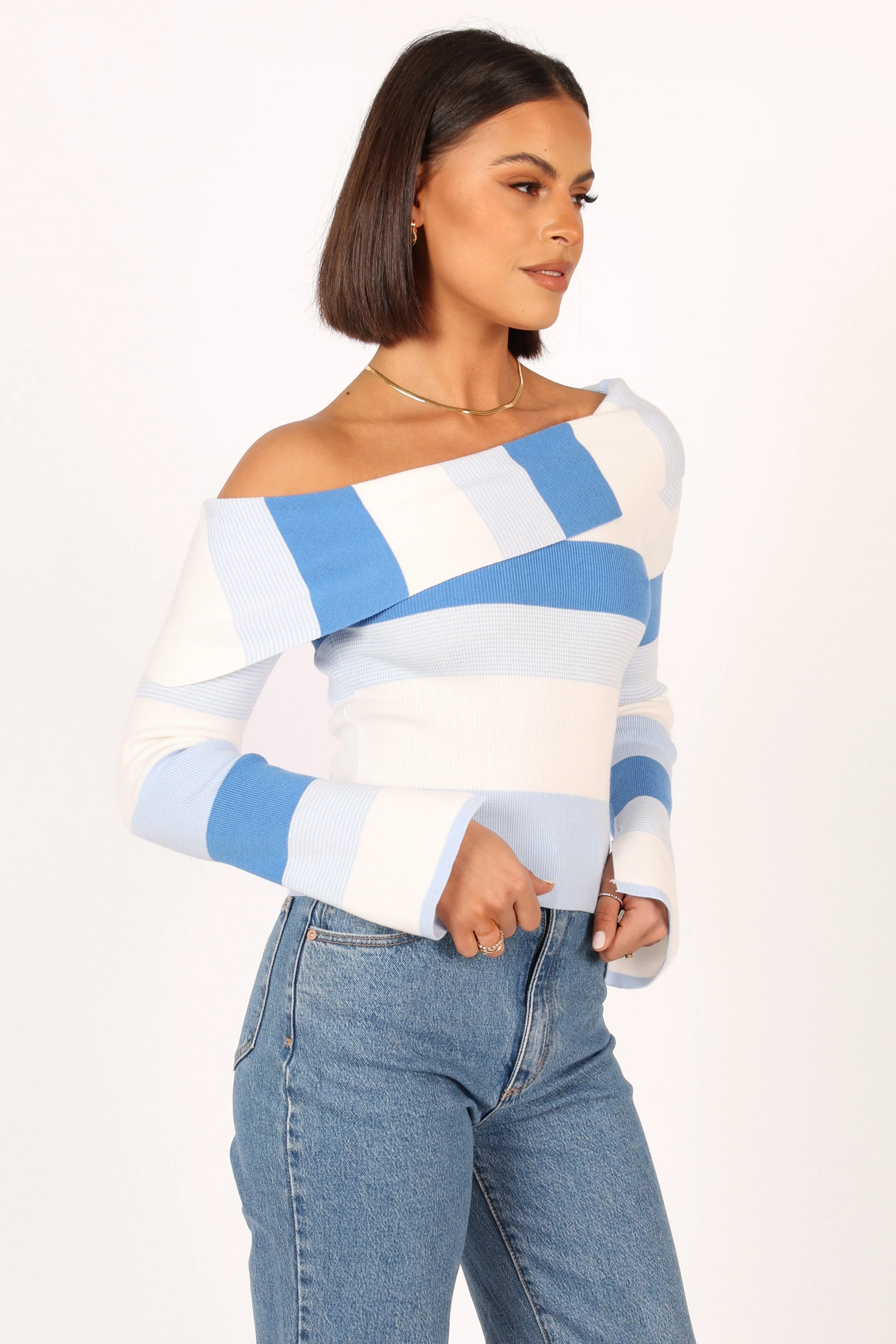 Narla Knit Top - Blue