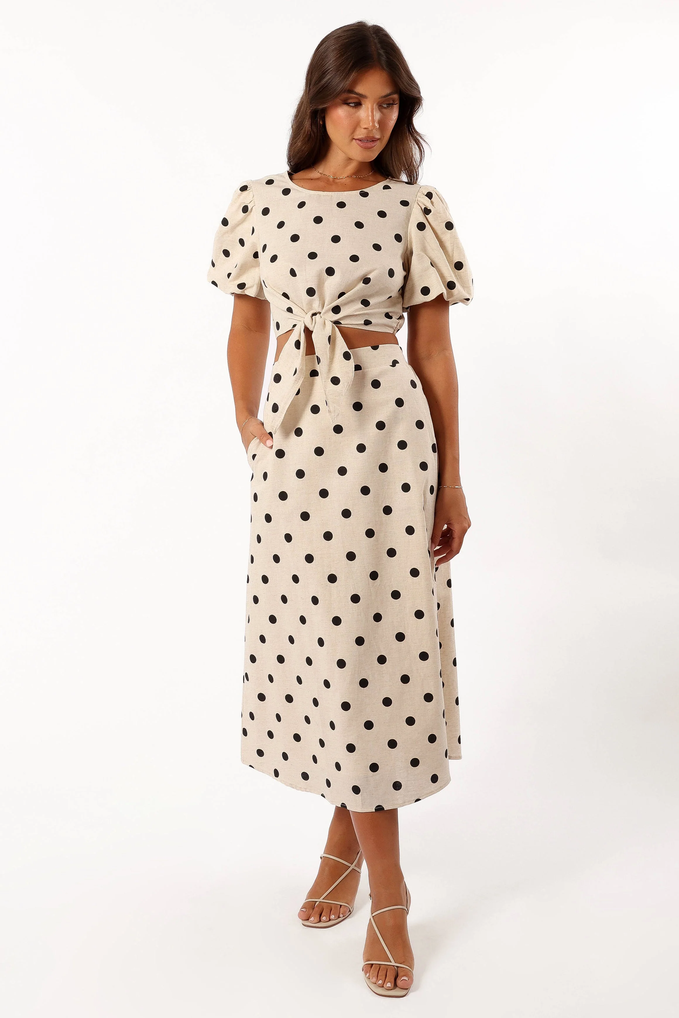 Kelce Midi Skirt - Beige