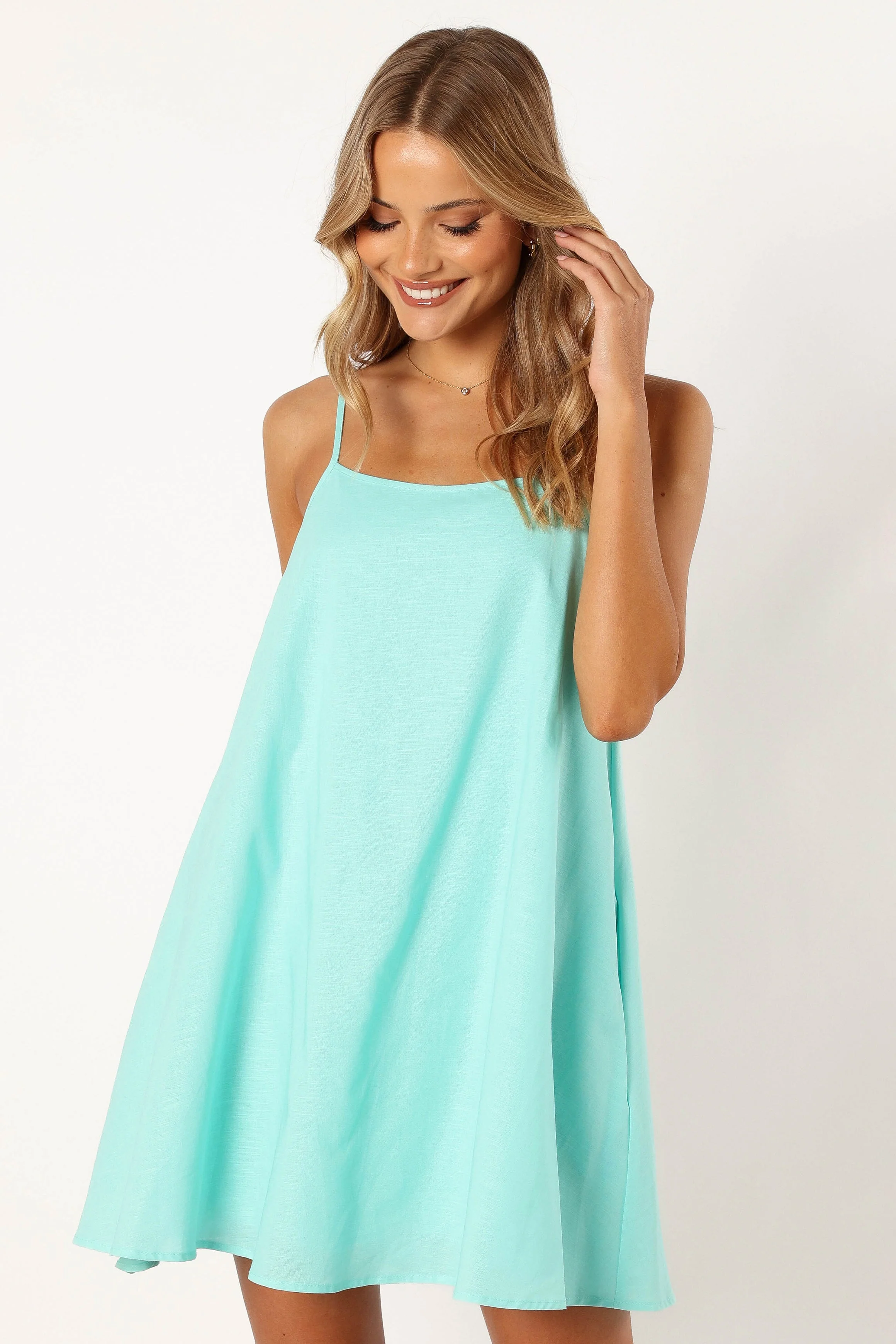 Silvia Mini Dress - Azure Blue