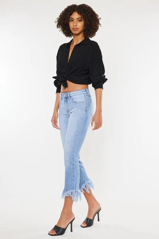 Katie High Rise Crop Bootcut Jeans - Medium