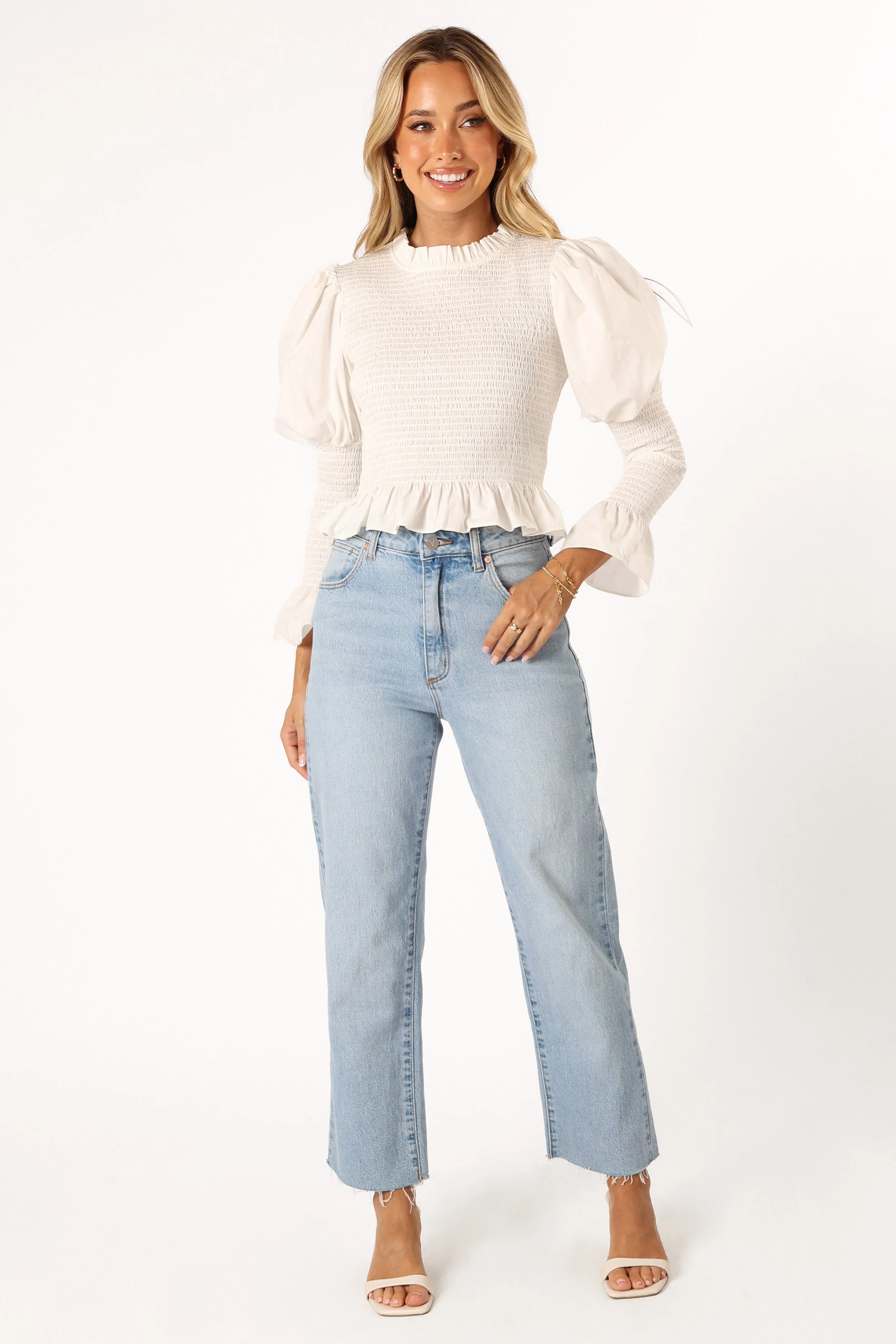 Novah Long Sleeve Top - White