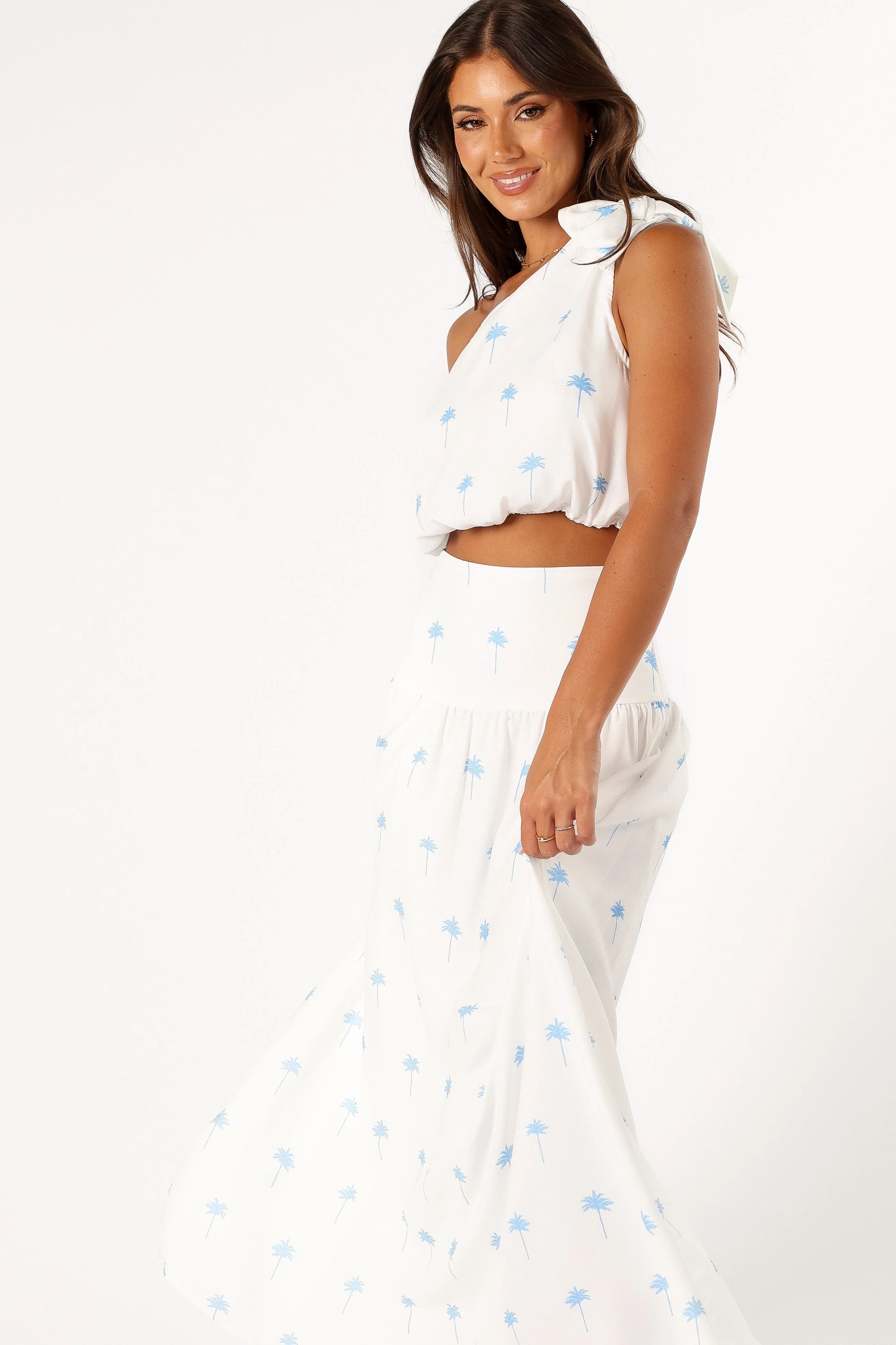 Greer Two Piece Set - White Blue