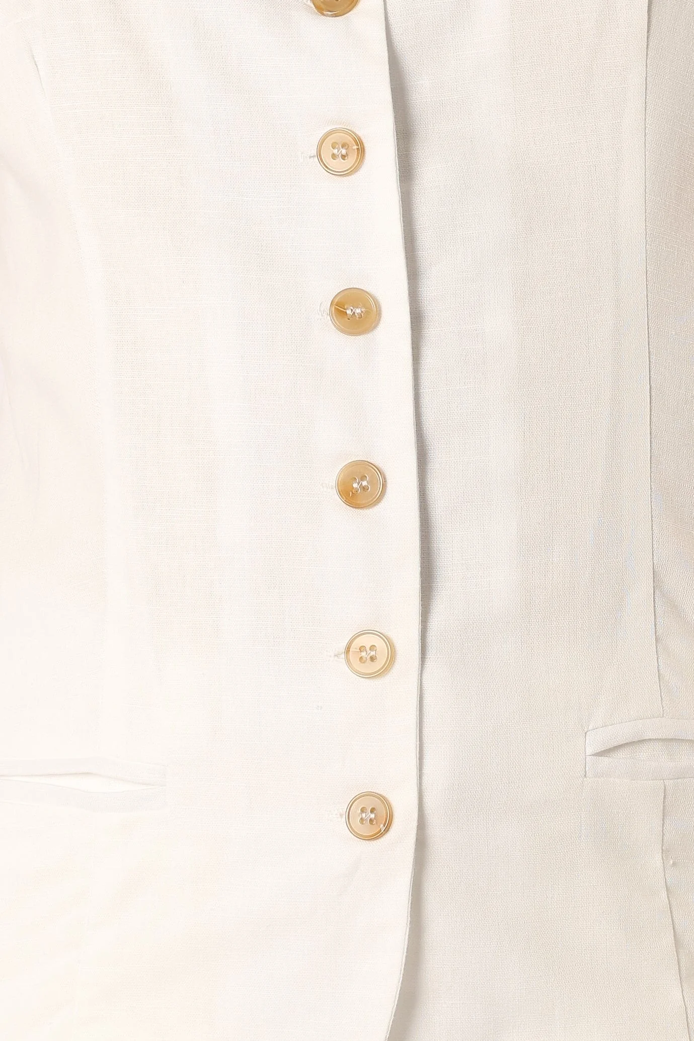Laurent Button Through Top - White