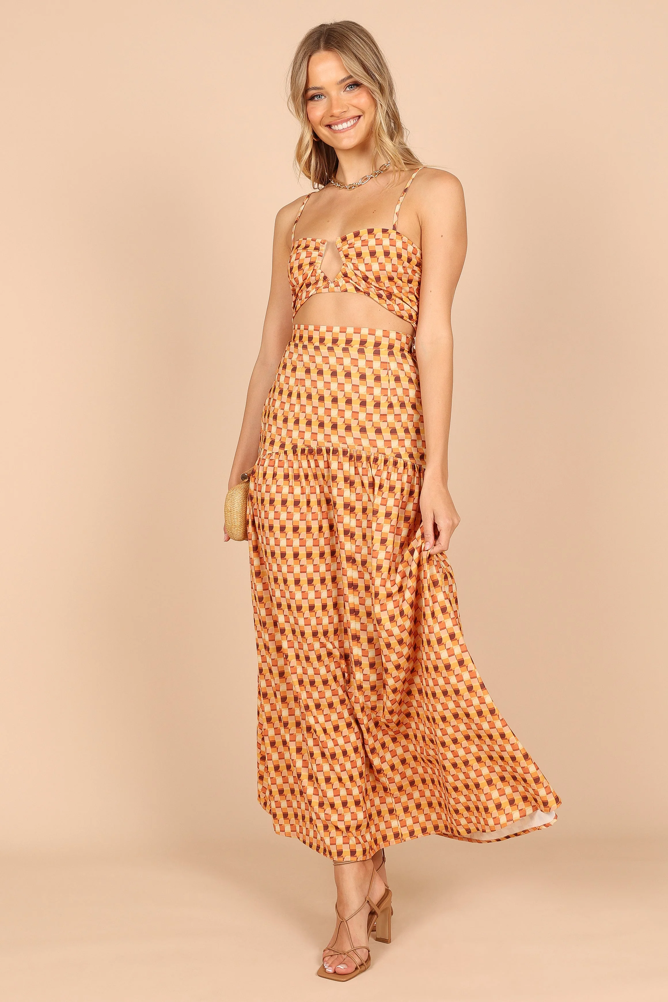Giza Maxi Skirt - Bronze