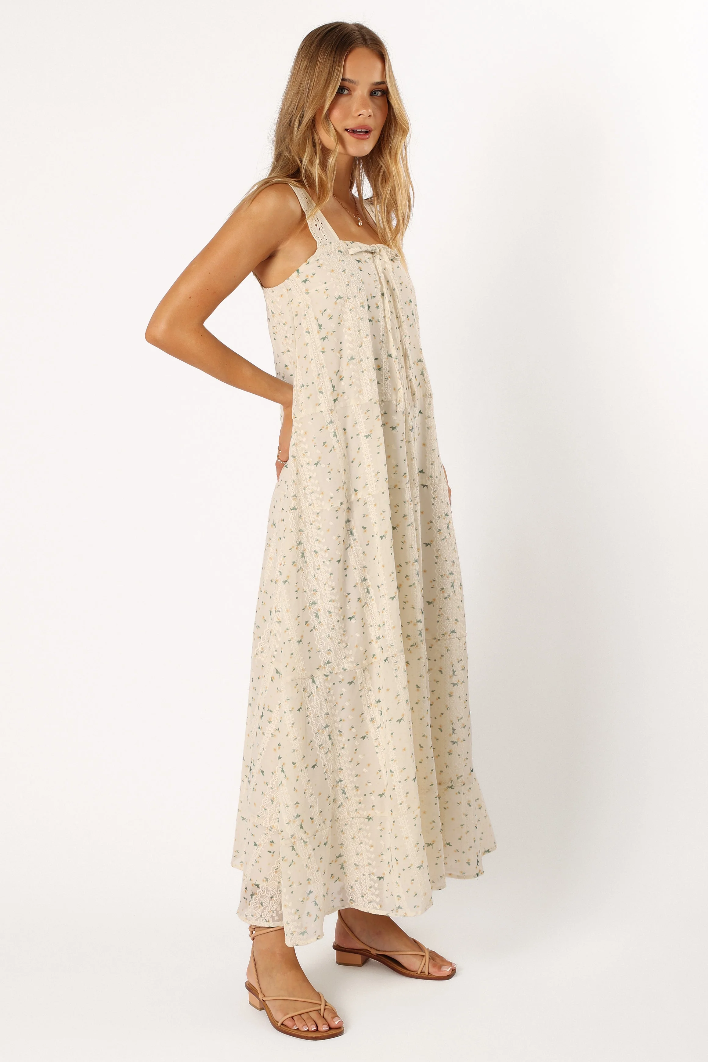 Caroline Maxi Dress - Yellow Floral