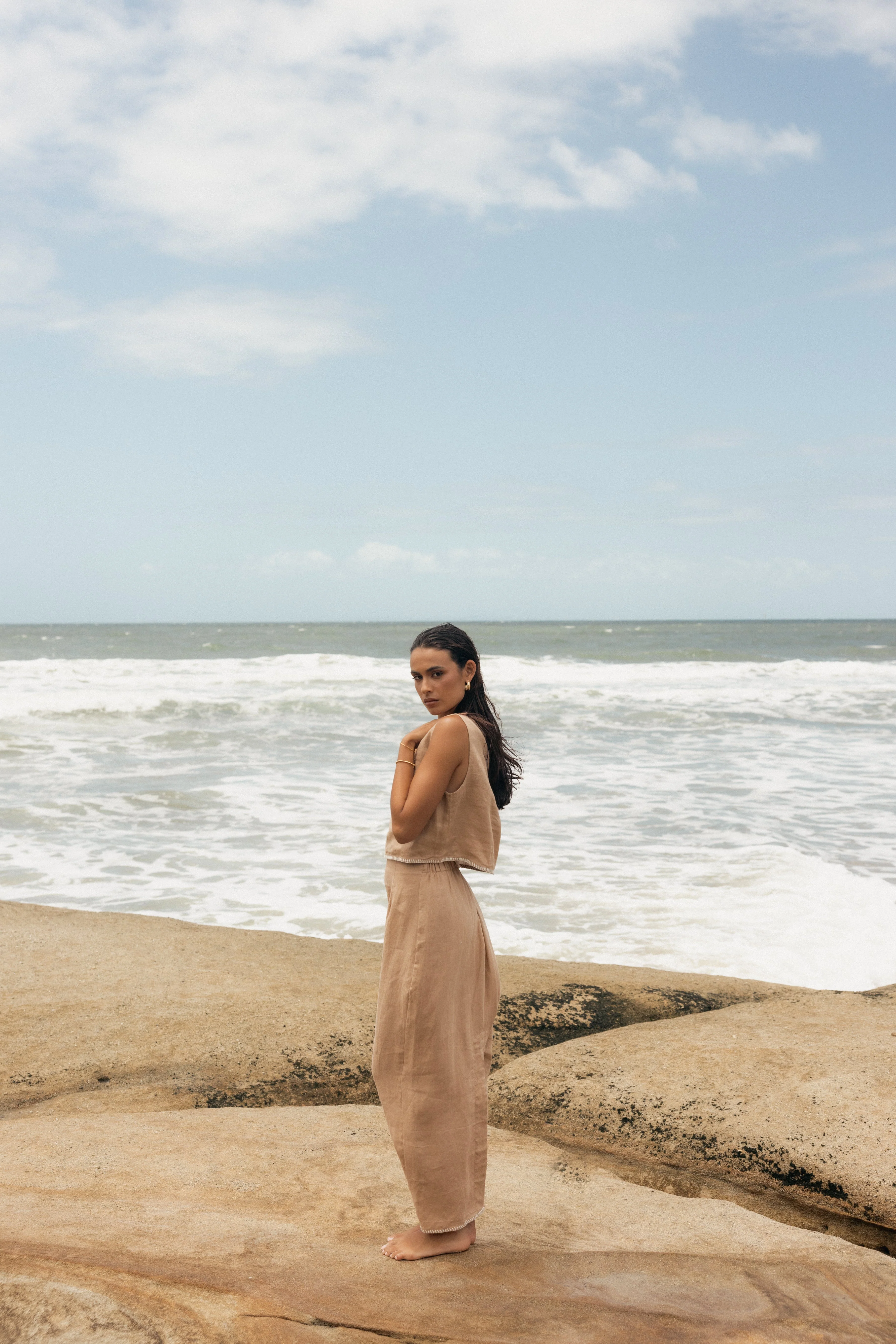 Odette Midi Skirt - Camel