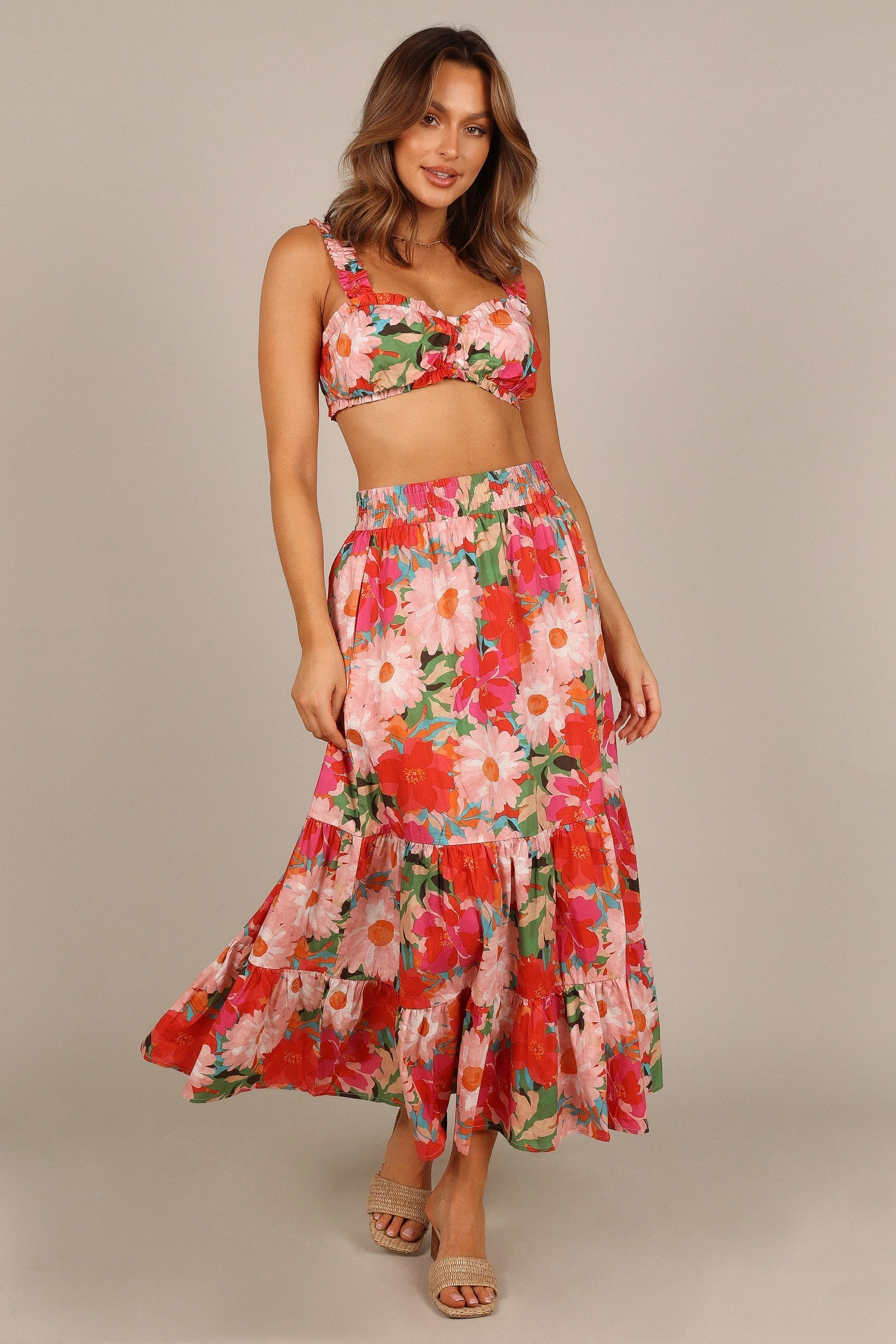 Marbella Cropped Top - Pink Floral