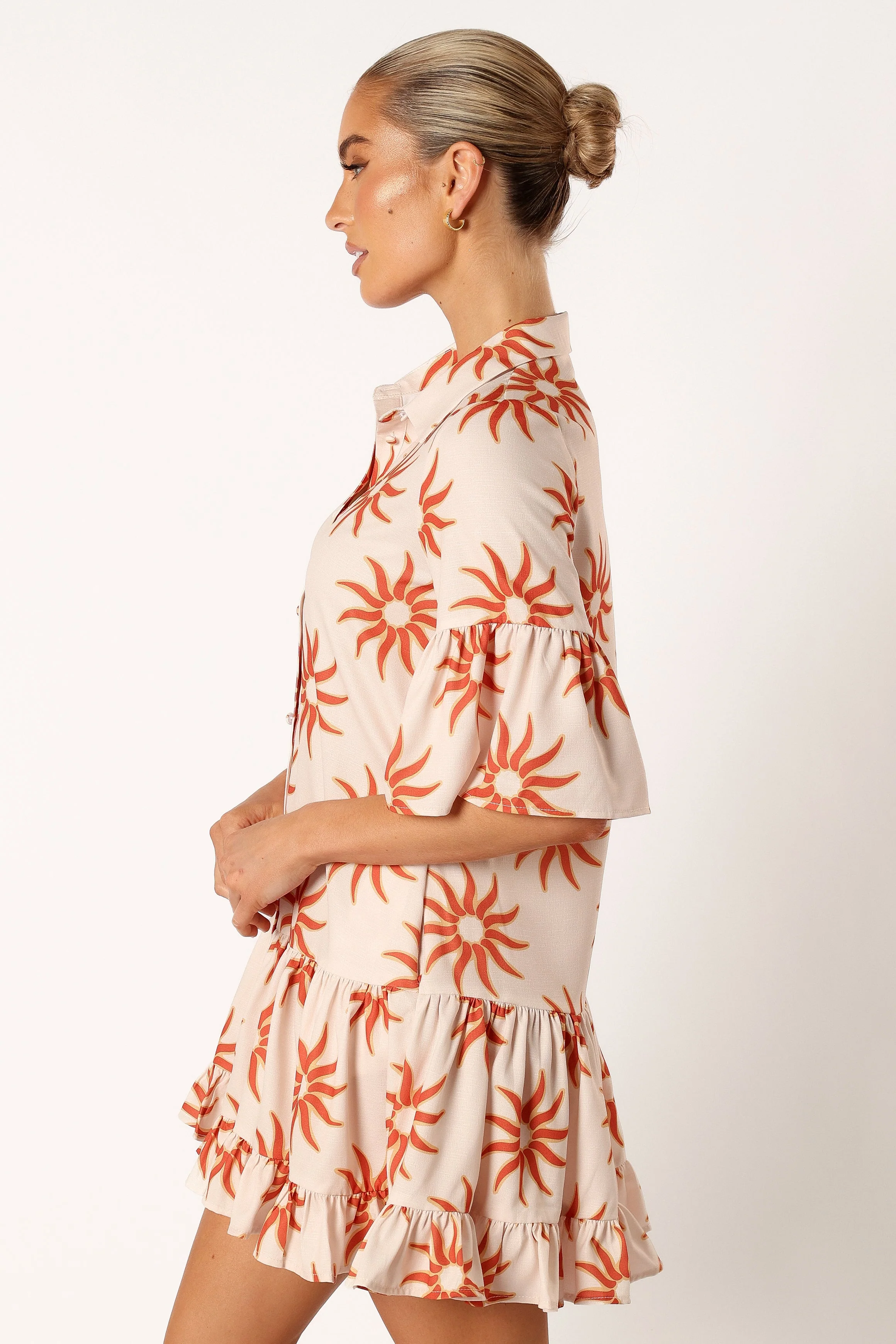 Ren Long Sleeve Mini Dress - Soleil