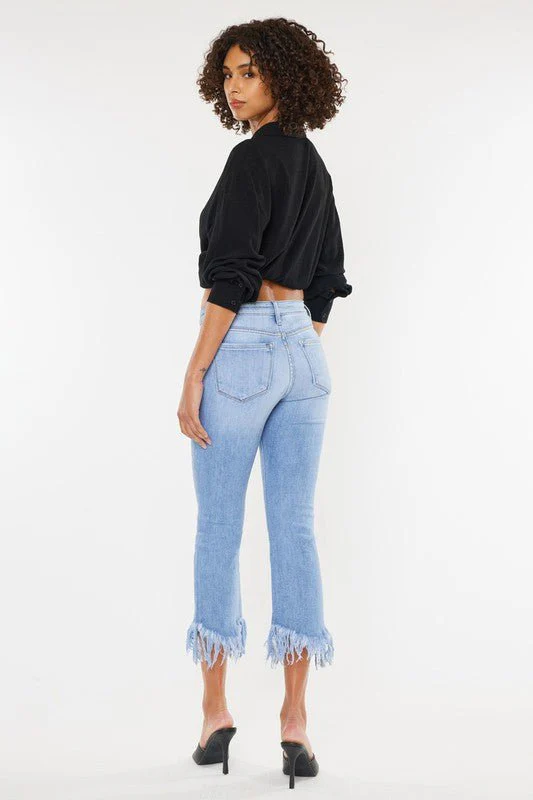 Katie High Rise Crop Bootcut Jeans - Medium