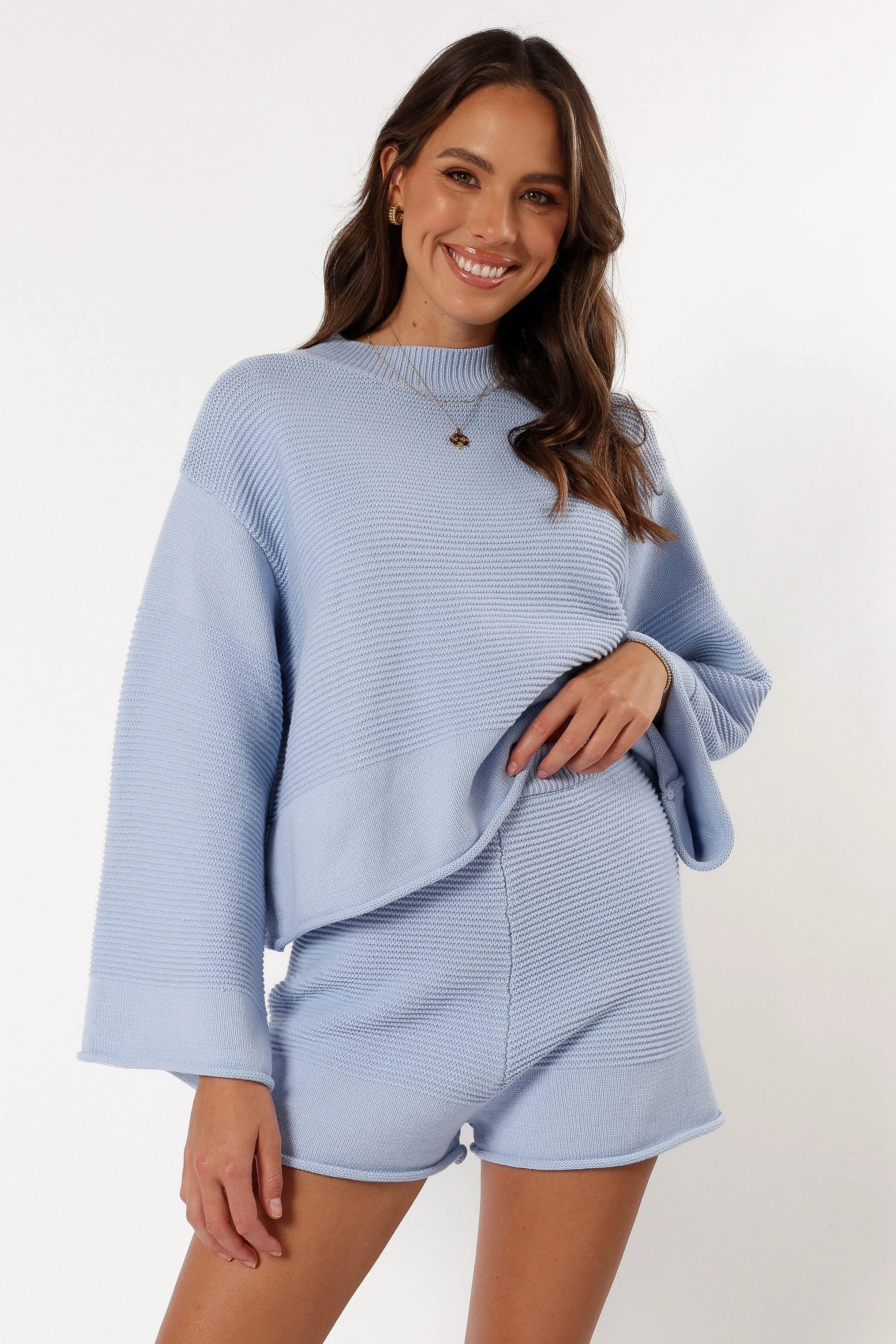 Myna Knit Short - Blue