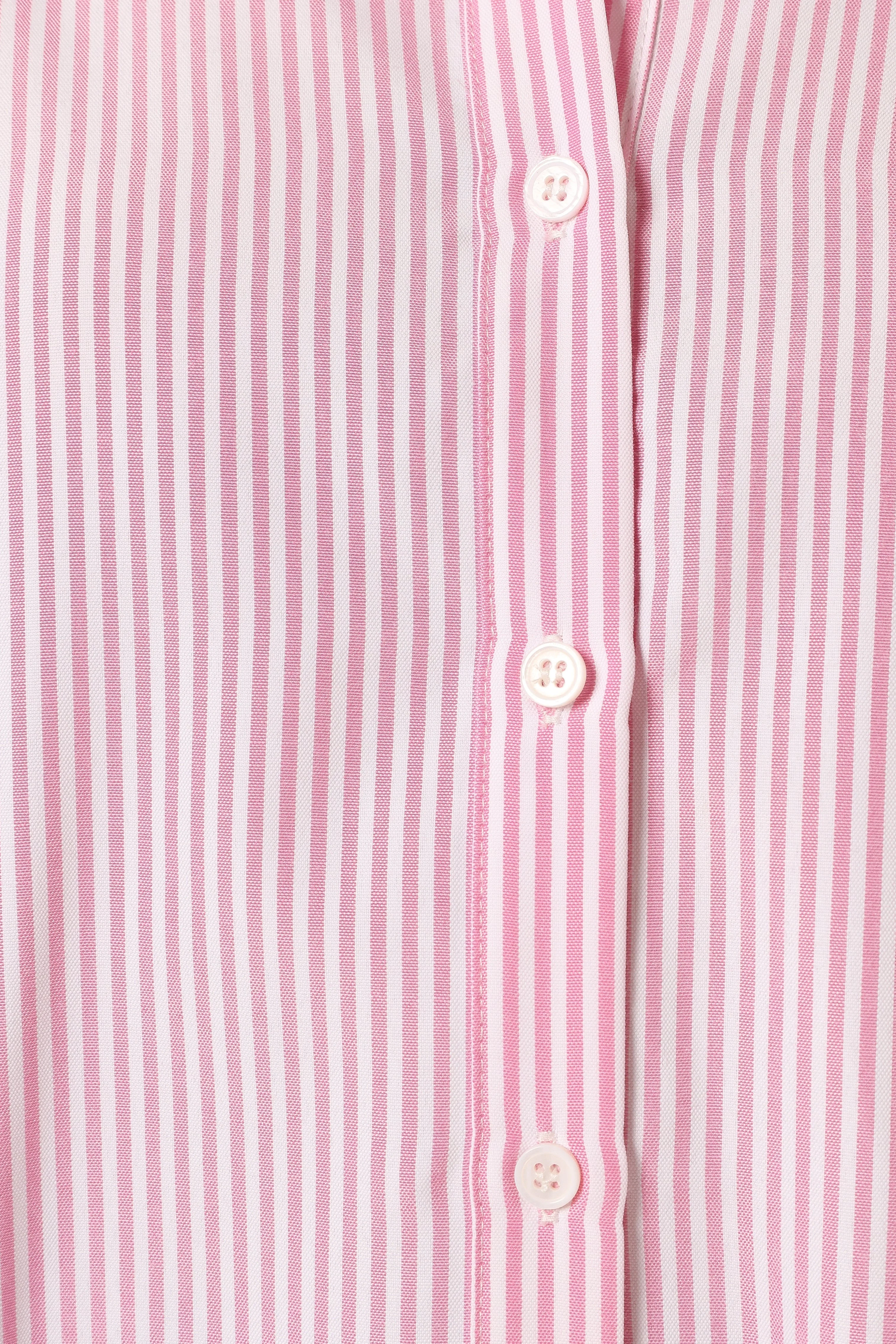 Murphy Button Up Long Sleeve Top - Pink Stripe