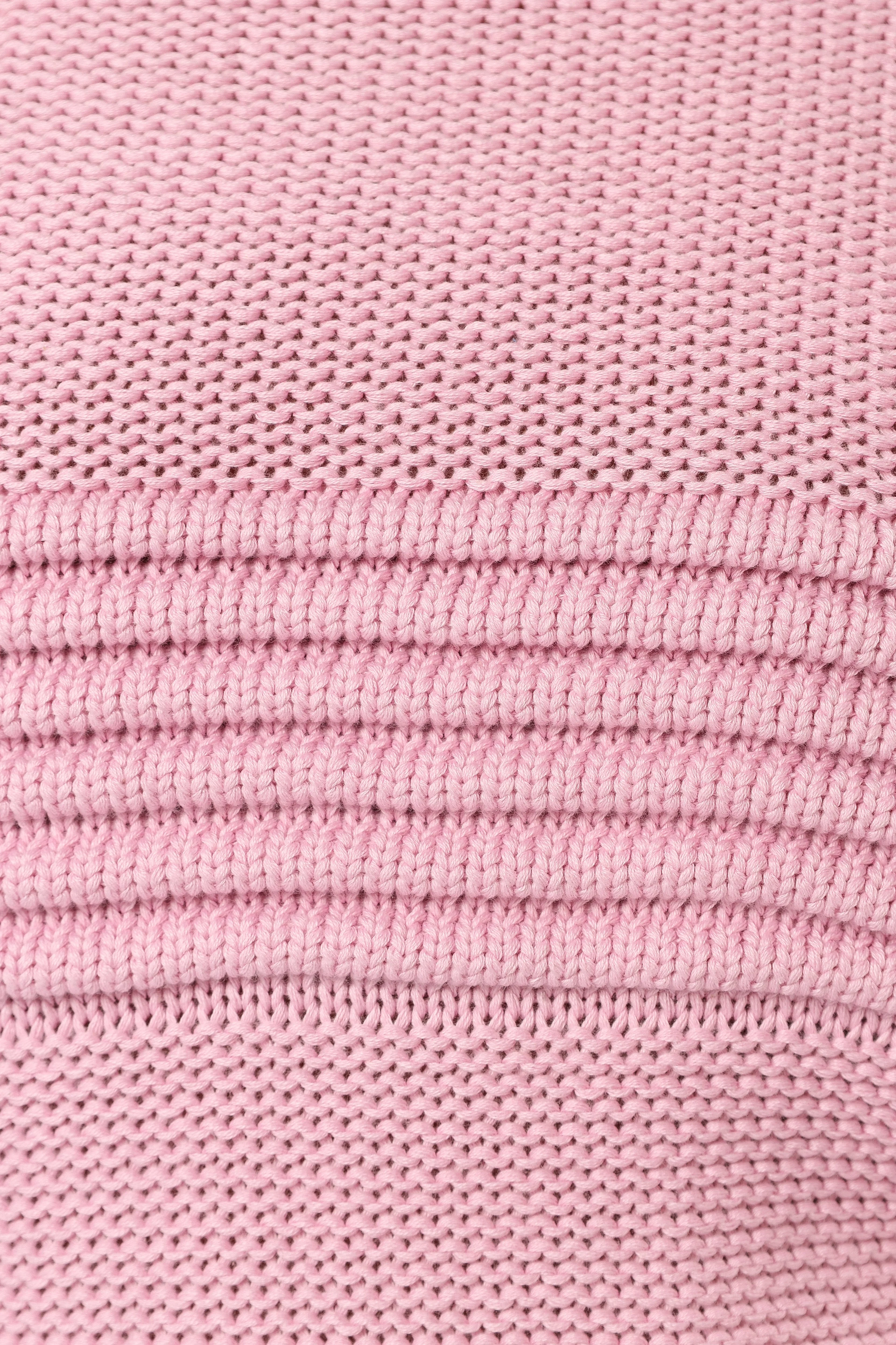 Beckett Textured Stripe Knit Sweater - Pink