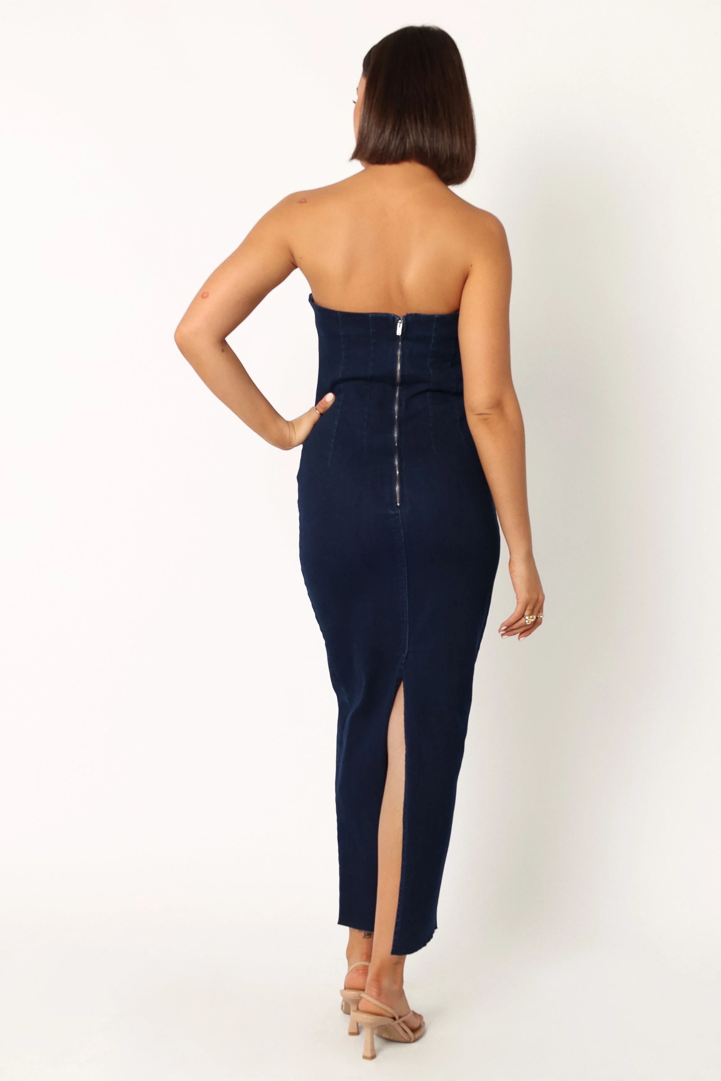 Jojo Strapless Maxi Dress - Dark Denim