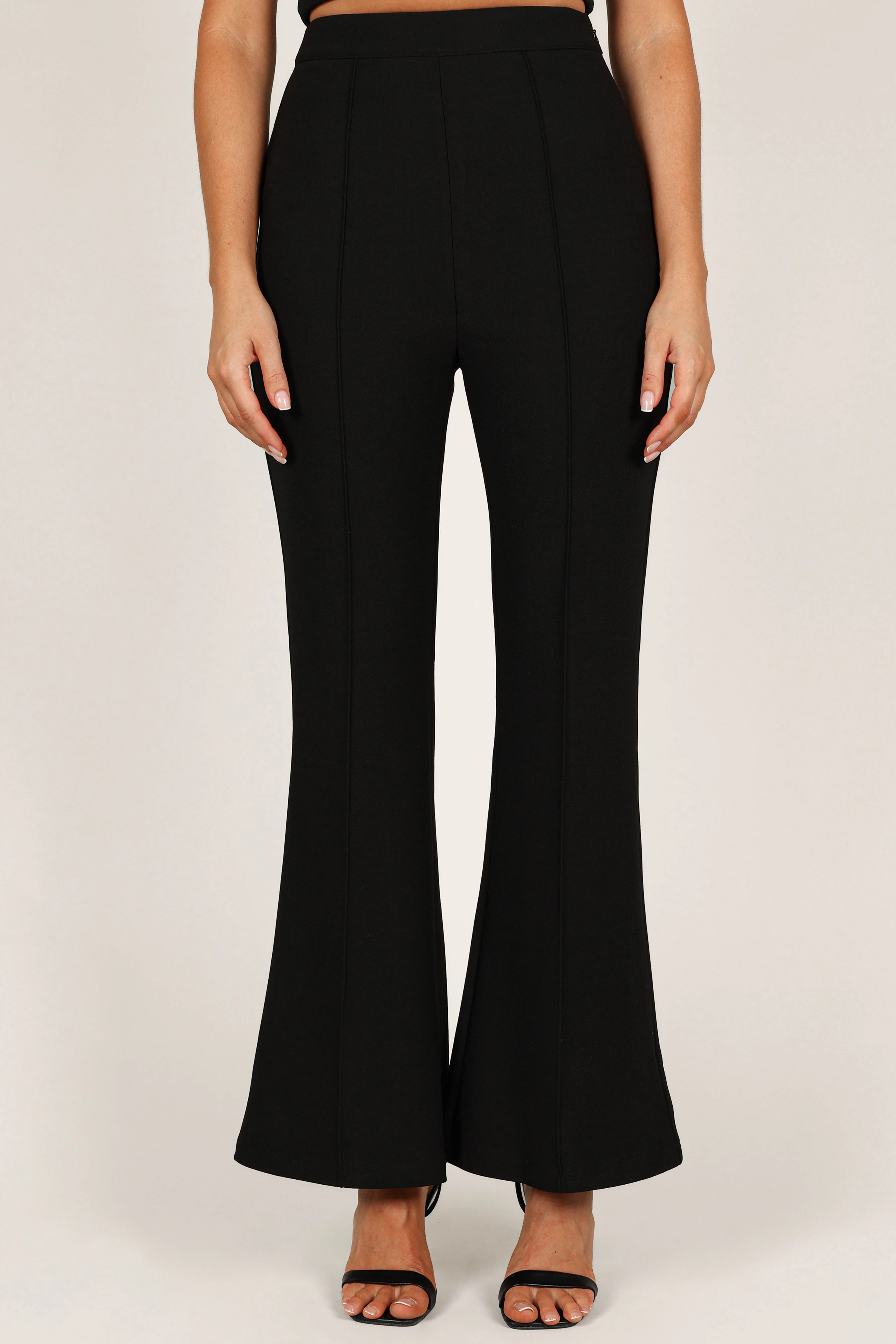 Rutherford Flared Ponte Pant - Black