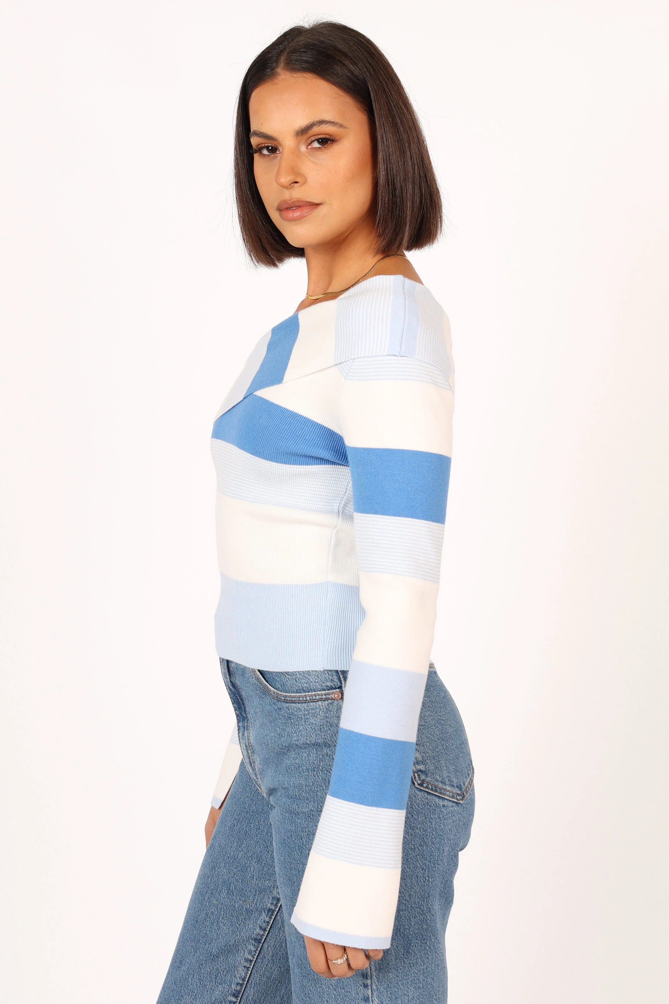 Narla Knit Top - Blue