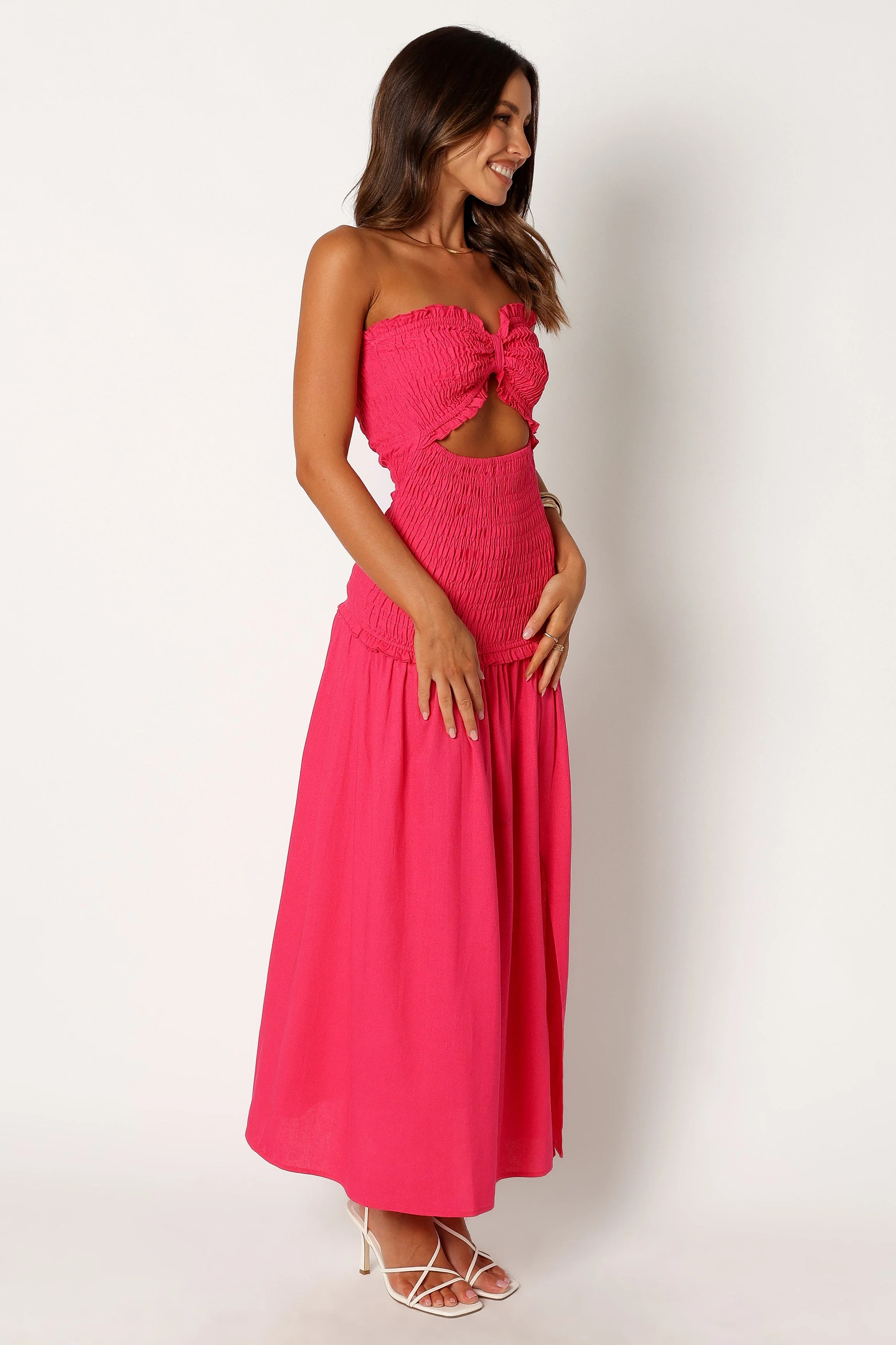Watson Strapless Maxi Dress - Hot Pink