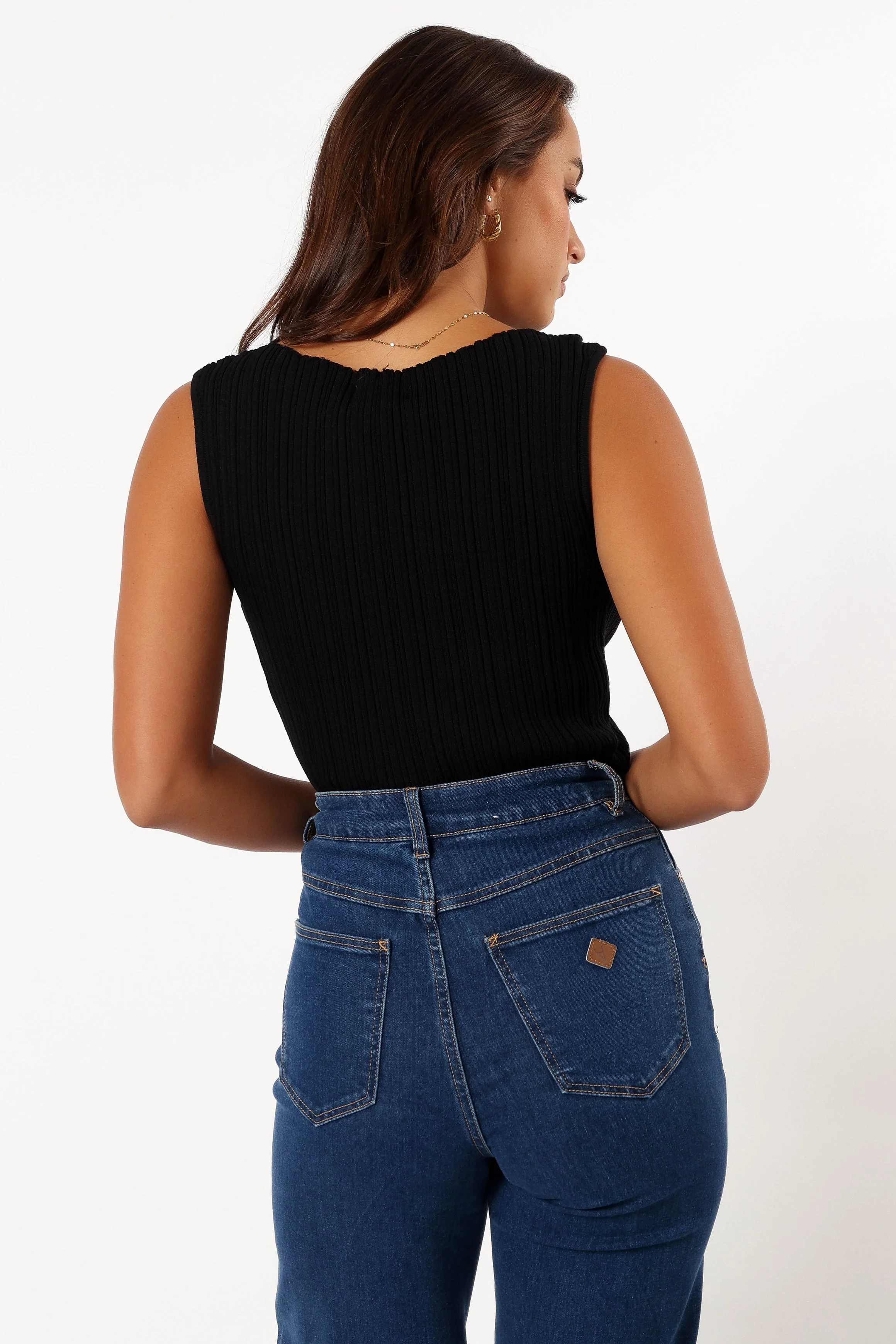 Rowie Ribbed Top - Black
