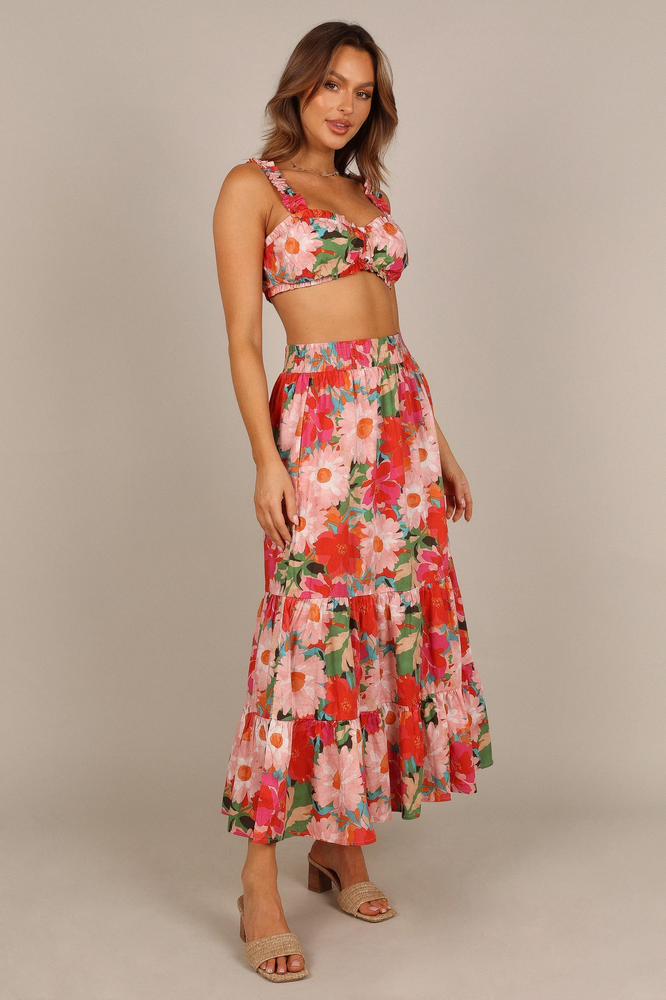 Marbella Cropped Top - Pink Floral