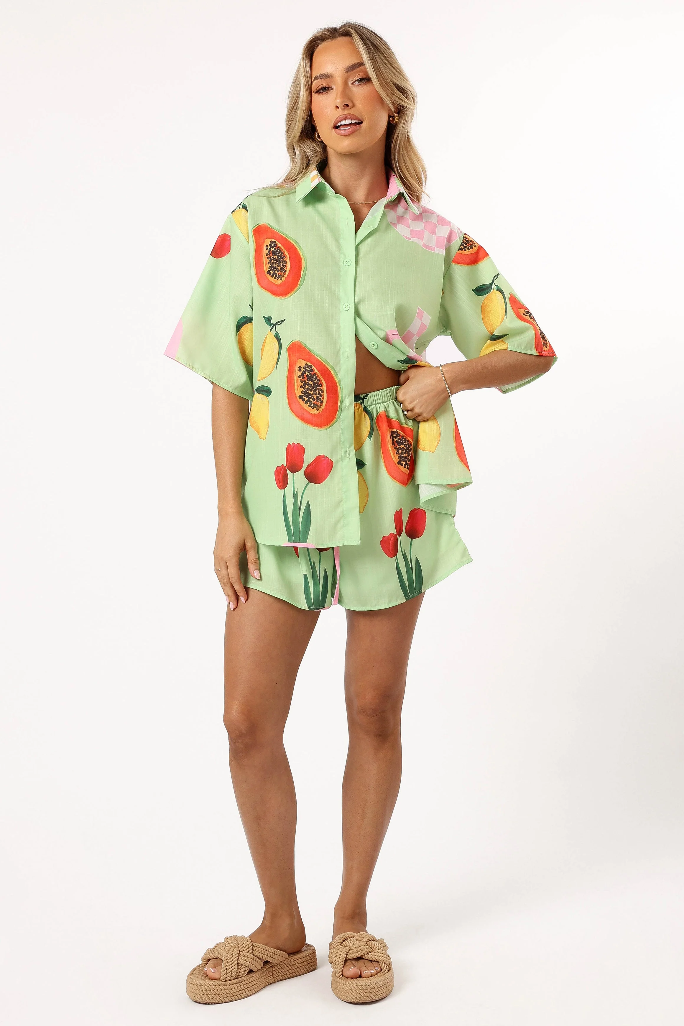 Piccolo Short Set - Green Papaya
