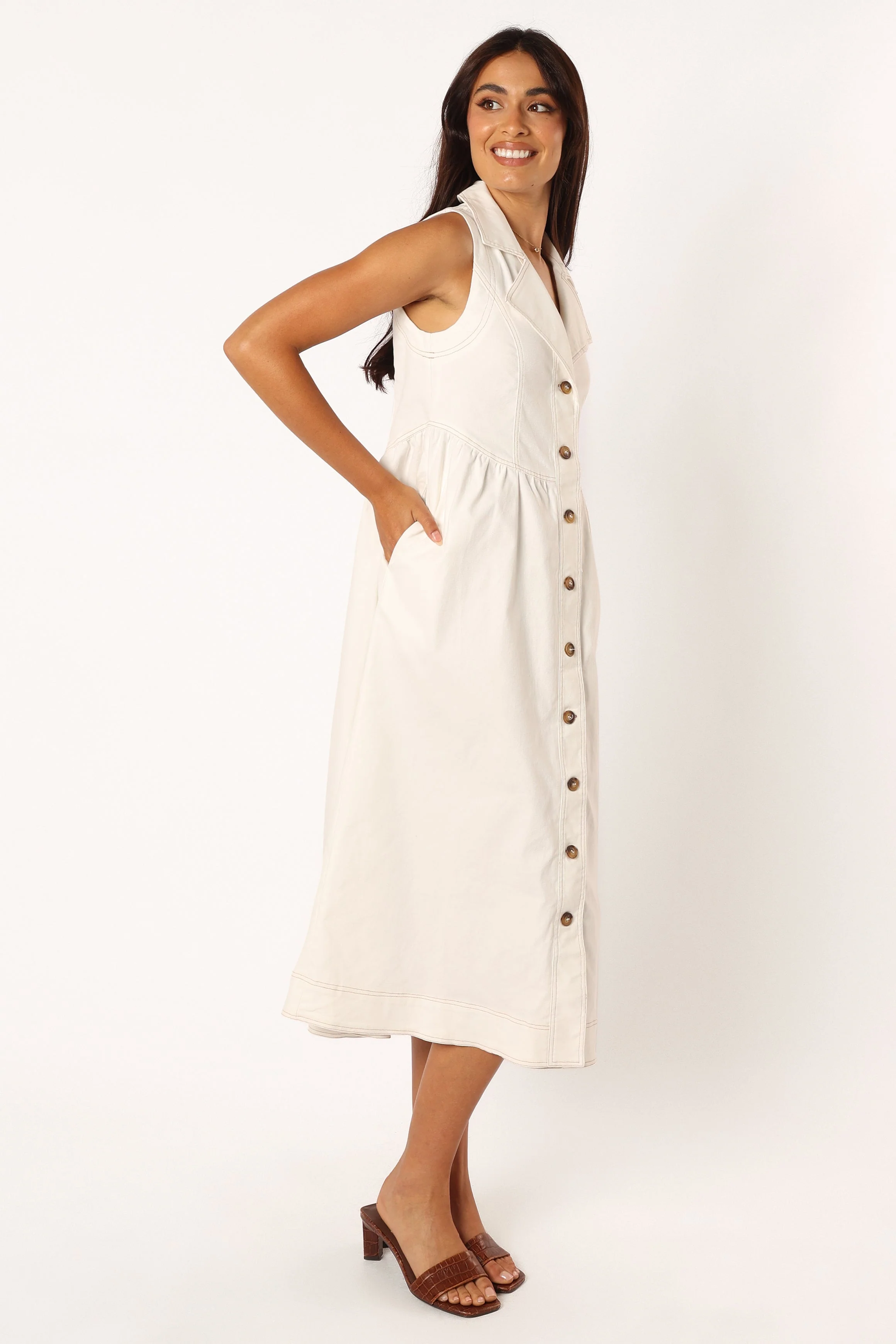 Umeko Midi Dress - White