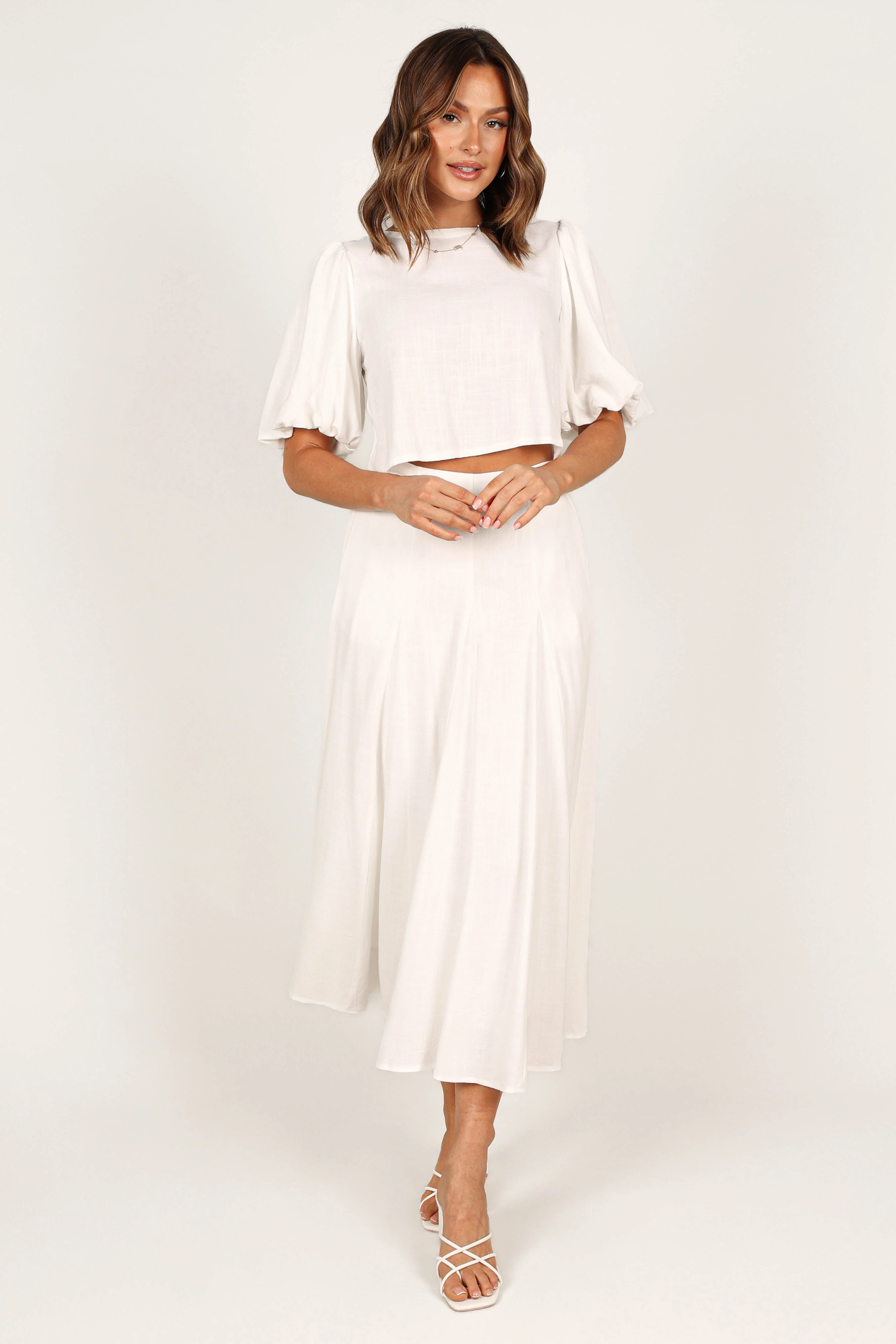 Cleo Cropped Top - White