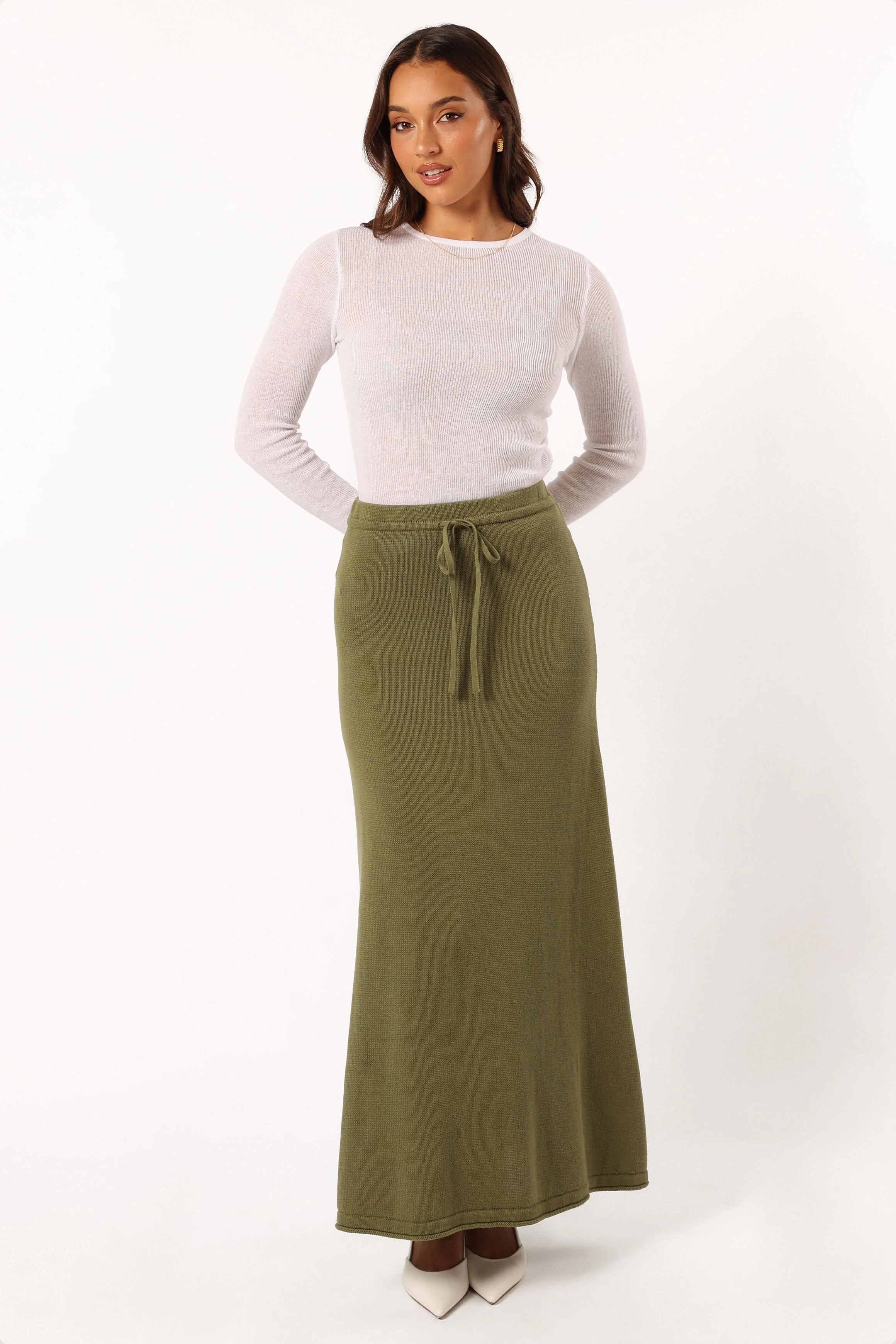 Rooney Knit Skirt - Olive