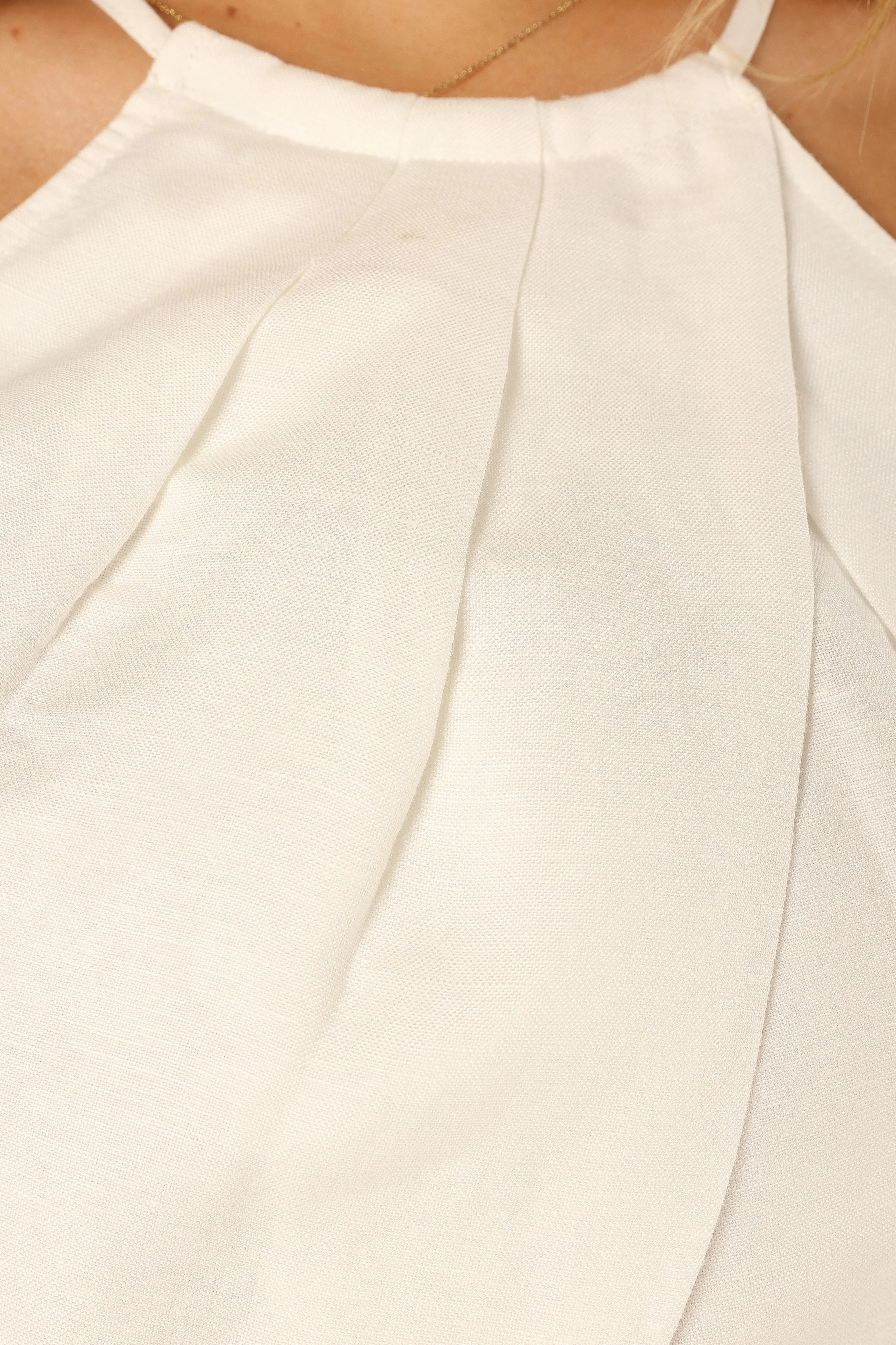 Bridget Linen Top - White