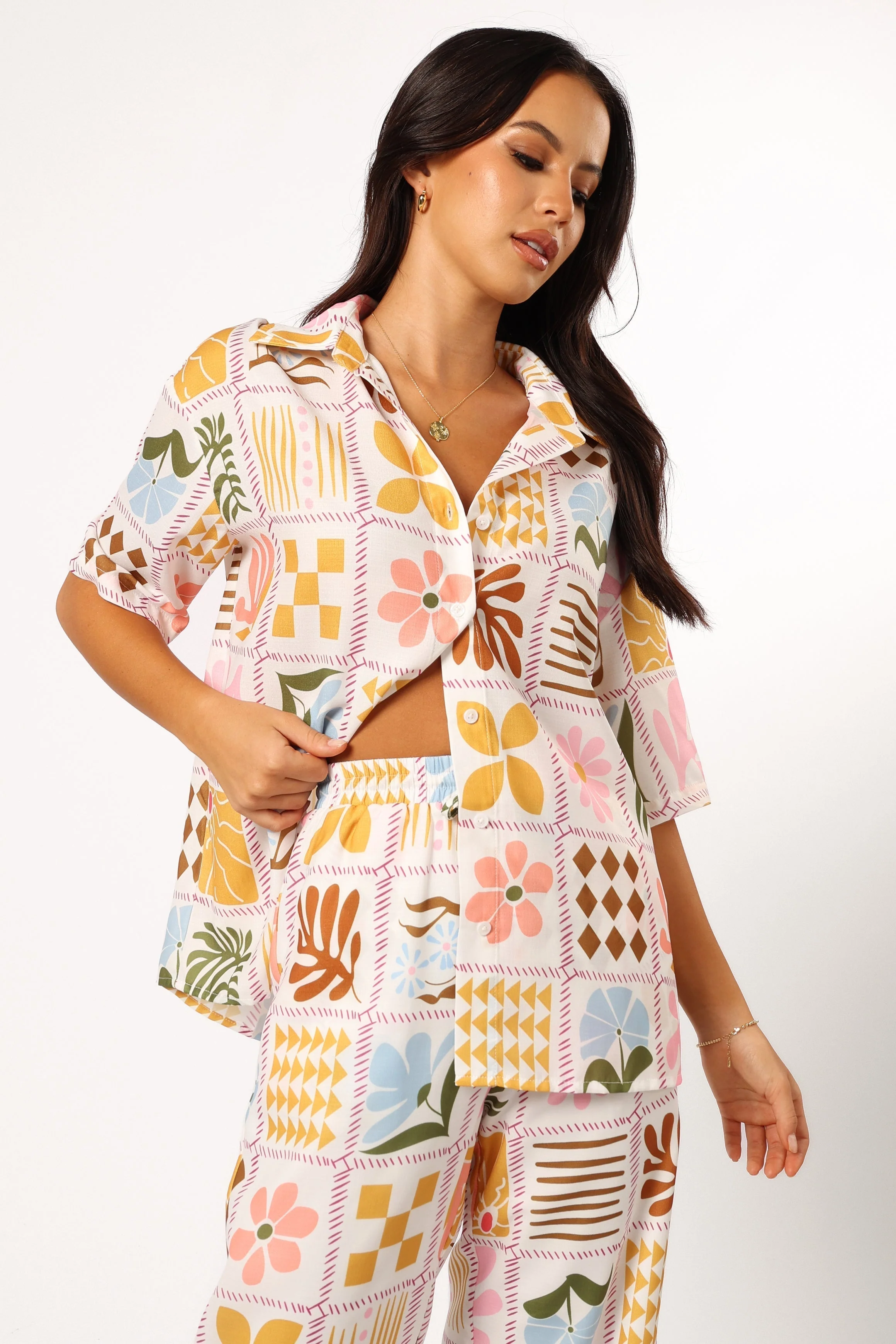 Shay Top - White Multi